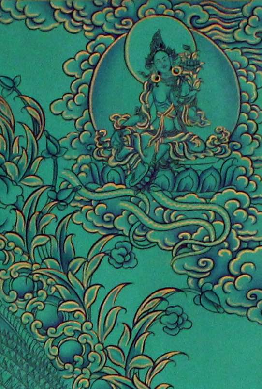 Tibetan Thangka Painting of Avalokiteshvara | Kuanyin - Lucky Thanka