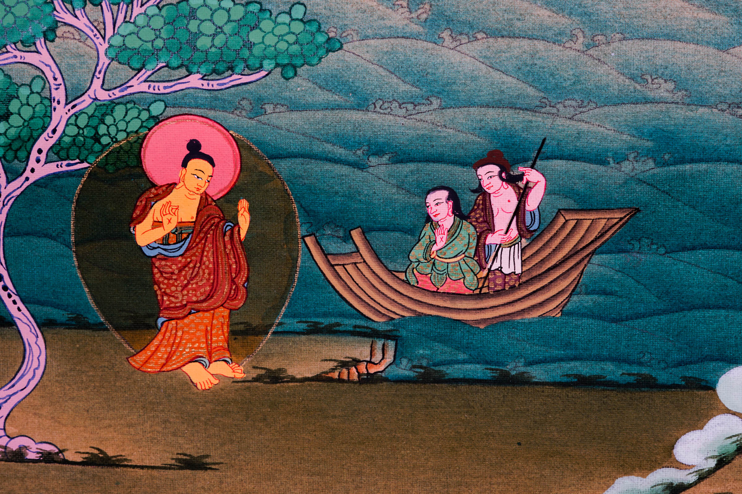 Thangka Painting - Buddha Life - Best handpainted thangka painting - LuckyThanka