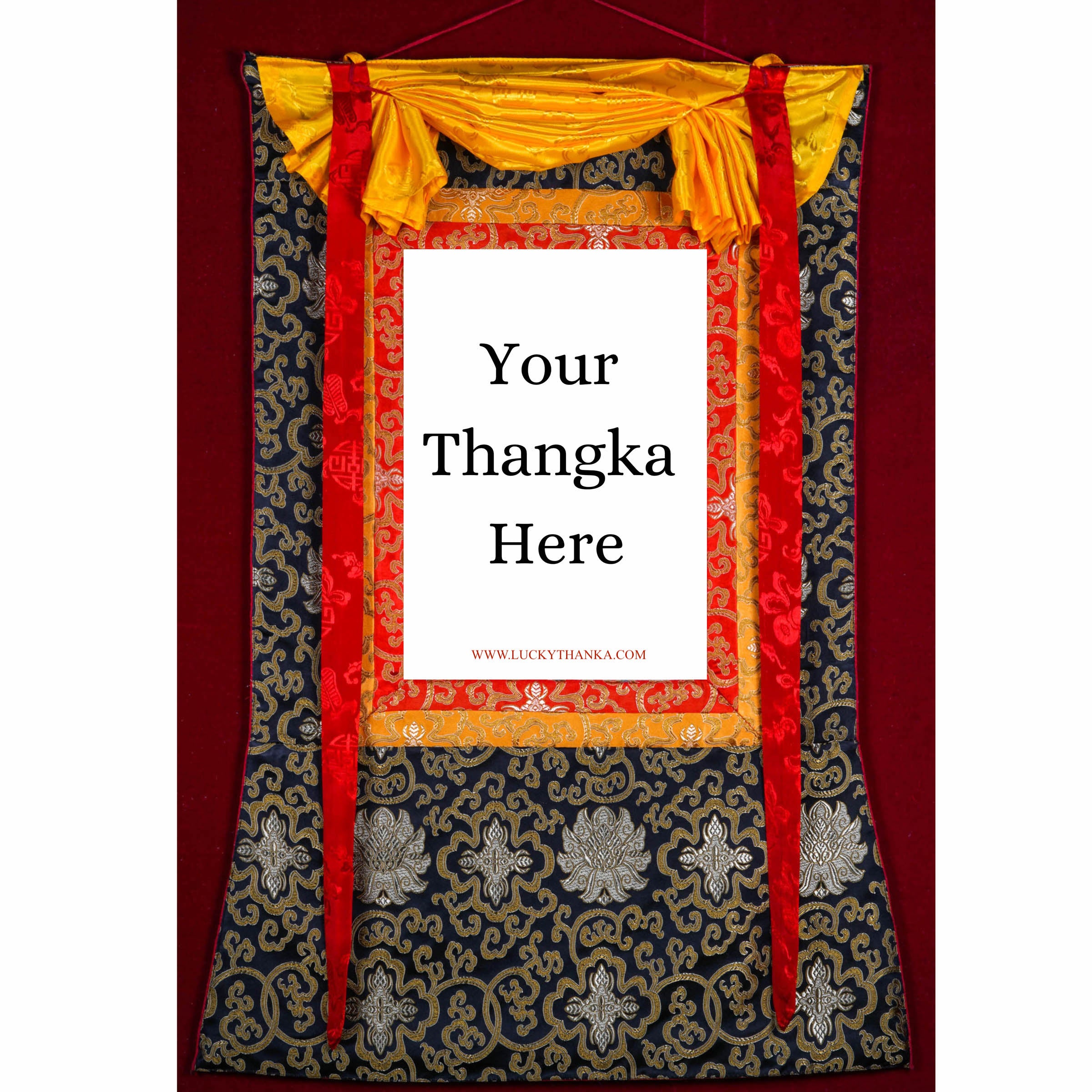 Black Color Thangka Brocade