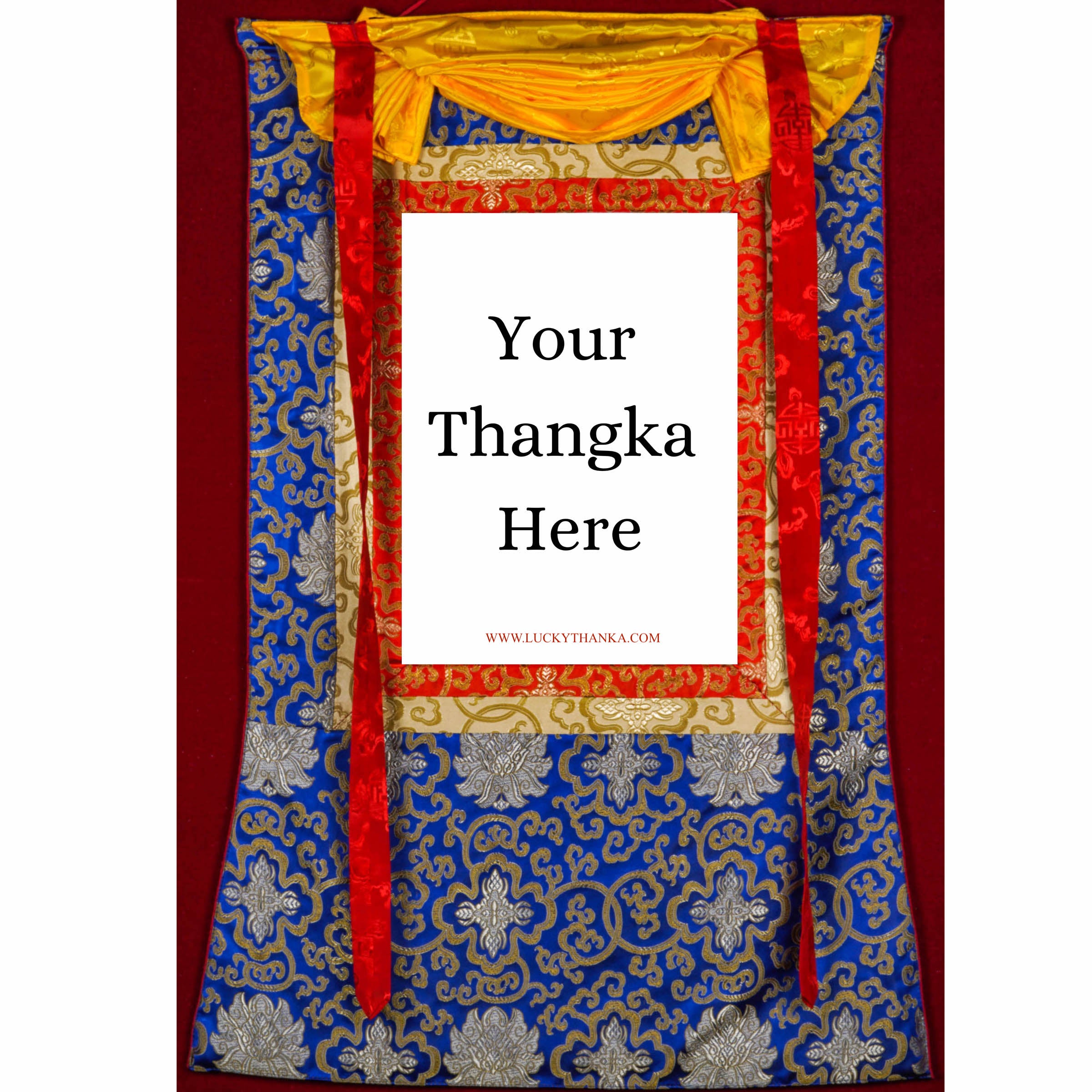 Blue Color Thangka Brocade