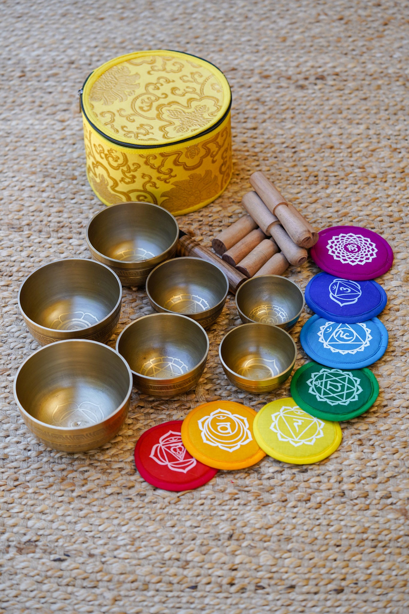 7 Chakra Singing Bowl set - Lucky Thanka