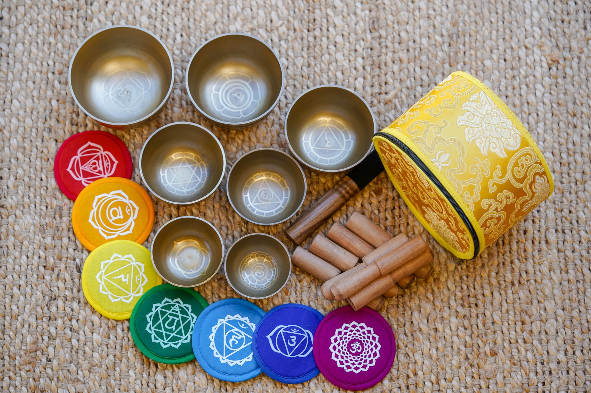 7 Chakra Singing Bowl set - Lucky Thanka