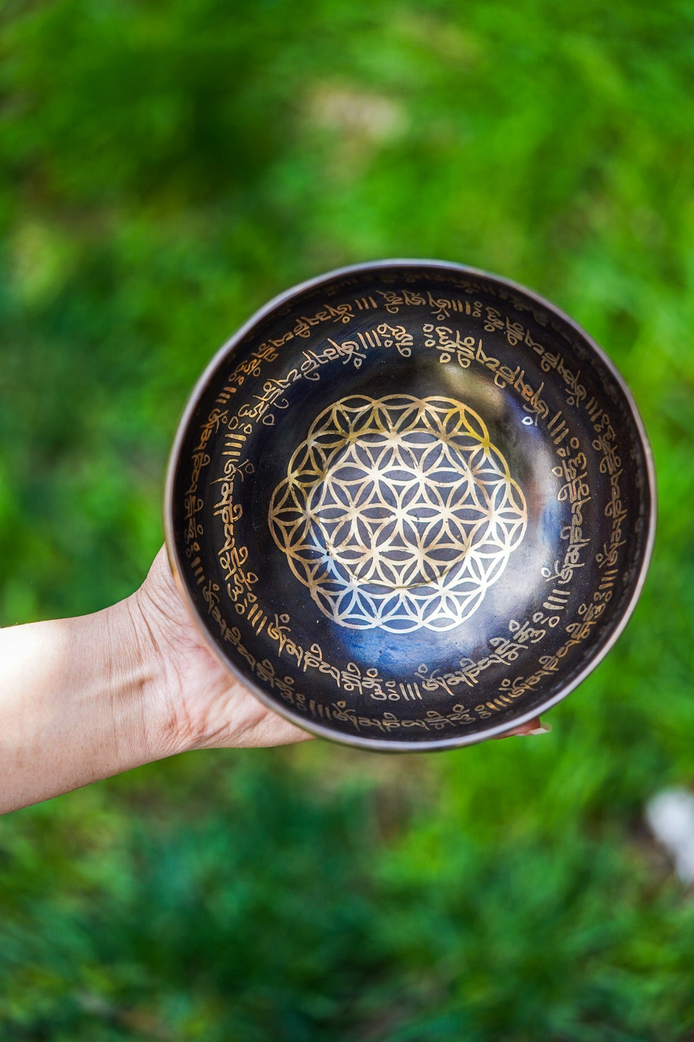 Flower Of Life Singing Bowl - Lucky Thanka