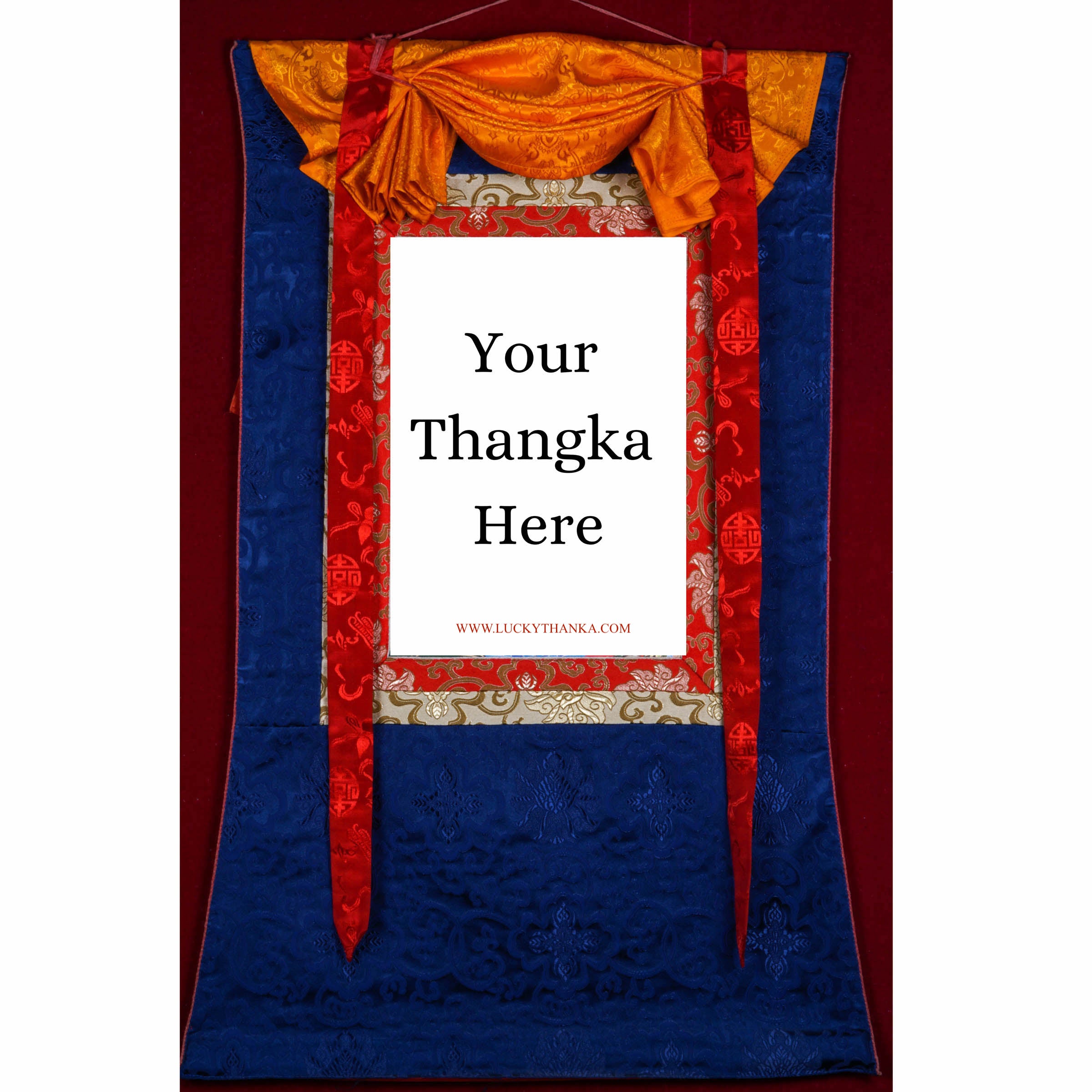 Blue Color Thangka Brocade