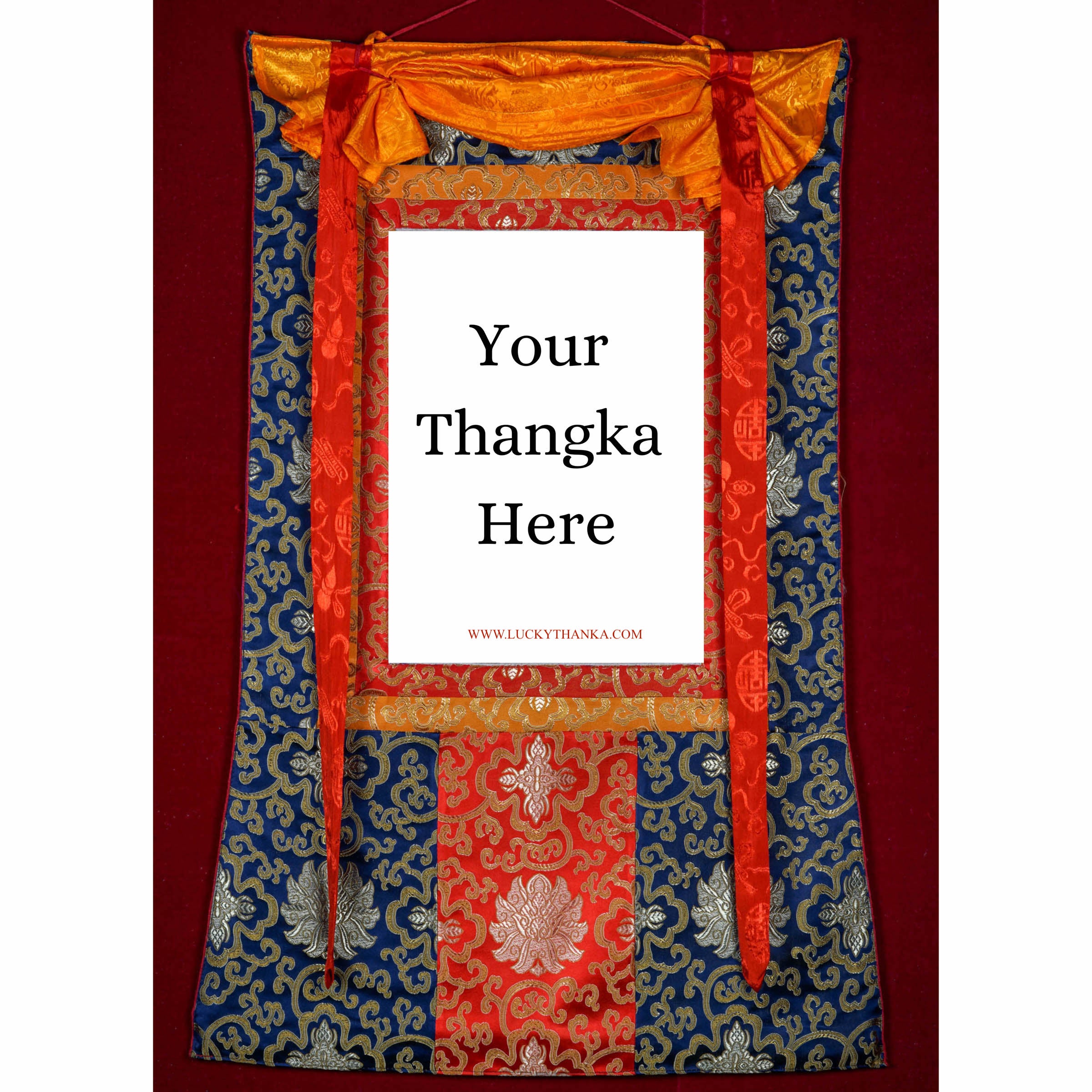 Blue Color Thangka Brocade