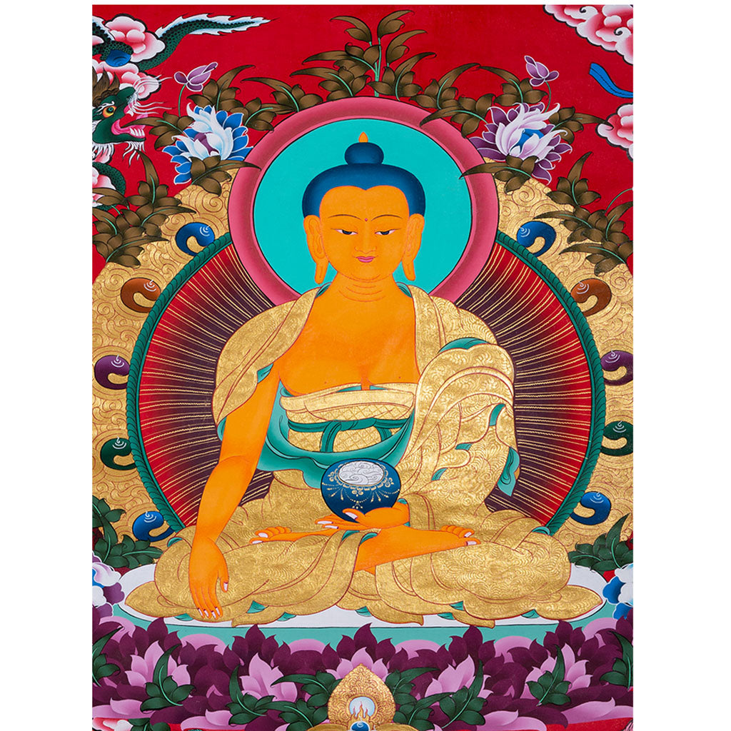 Om Muni Muni Mahamuni Shakyaminu Soha, Shakyamuni Buddha thangka painting - Lucky Thanka
