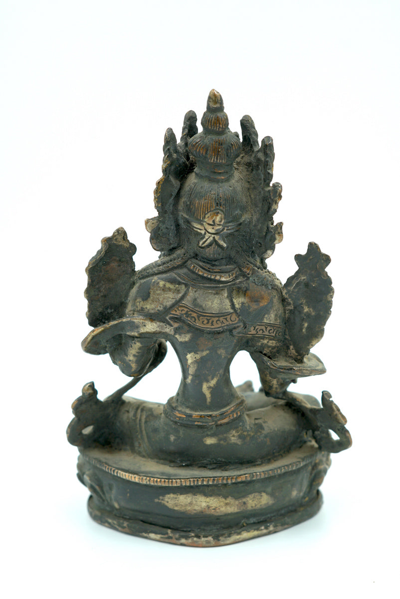 Brass Metal Green Tara Statue - Lucky Thanka