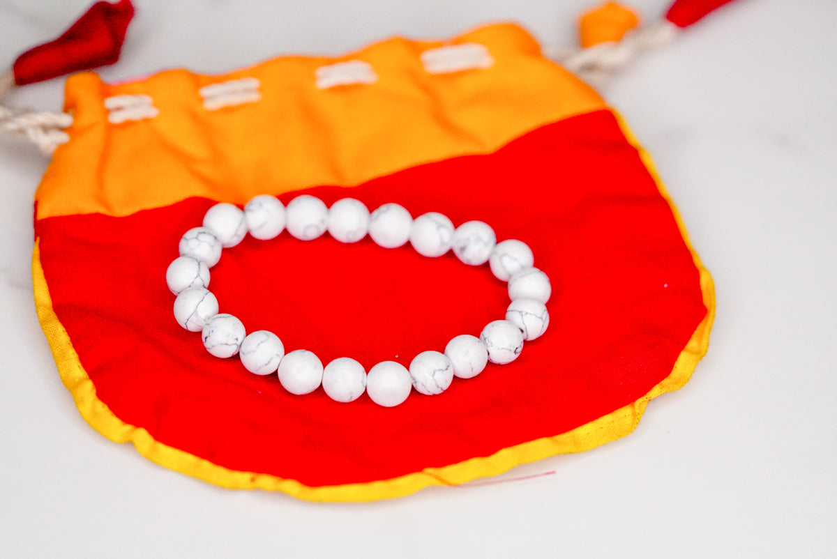 White Howlite Bracelet - Lucky Thanka