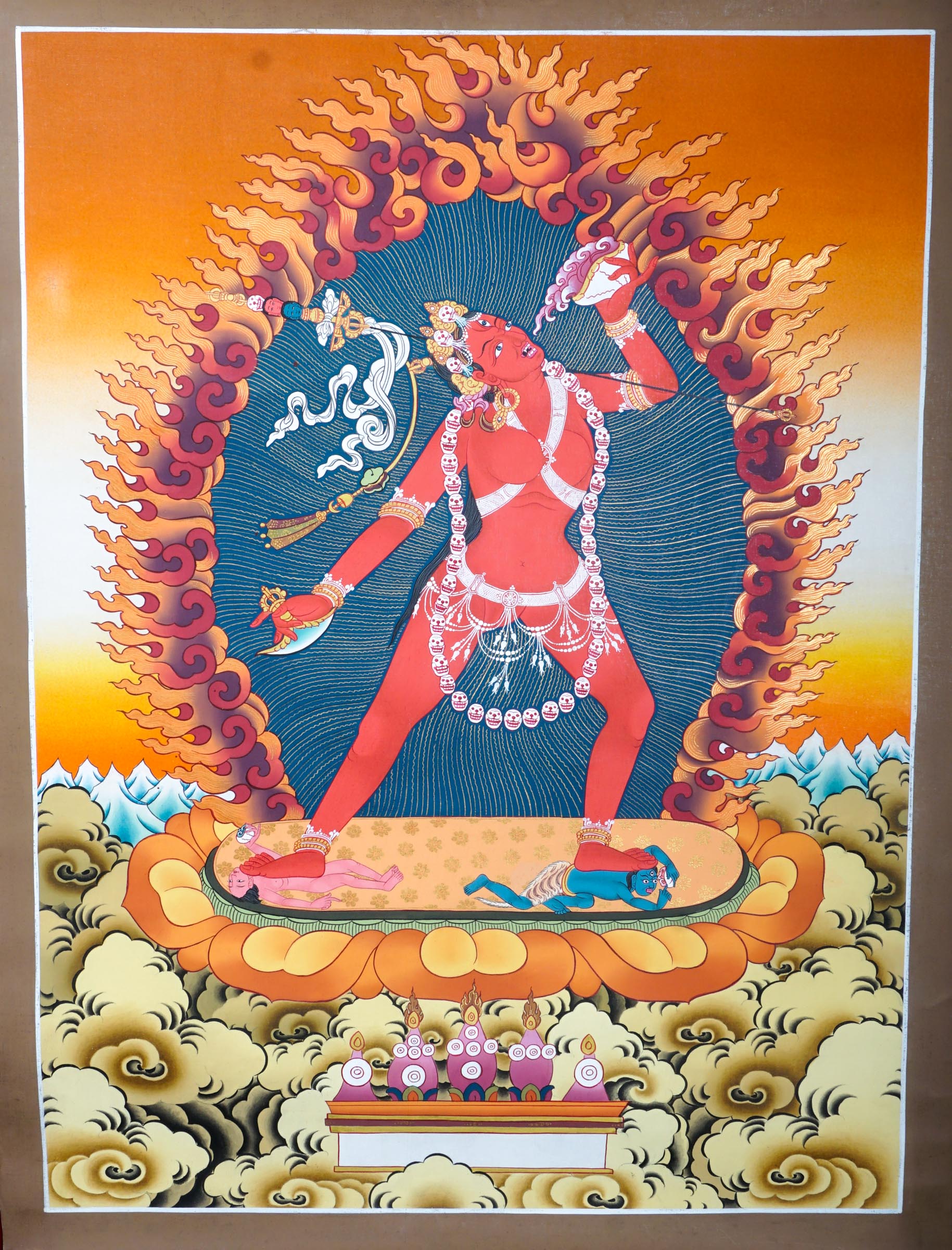 Wrathful Vajravarahi - Vajrayogini Art - Lucky Thanka