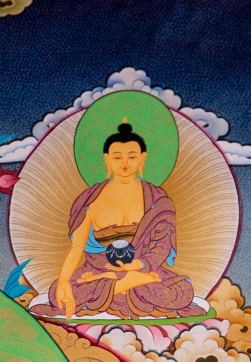 Manjushri Thangka Painting from Nepal - Lucky Thanka