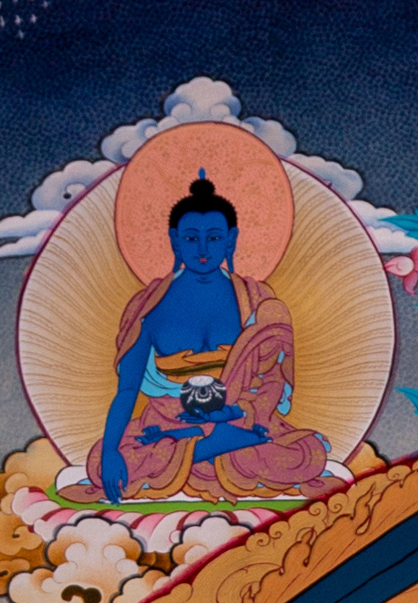 Manjushri Thangka Painting from Nepal - Lucky Thanka