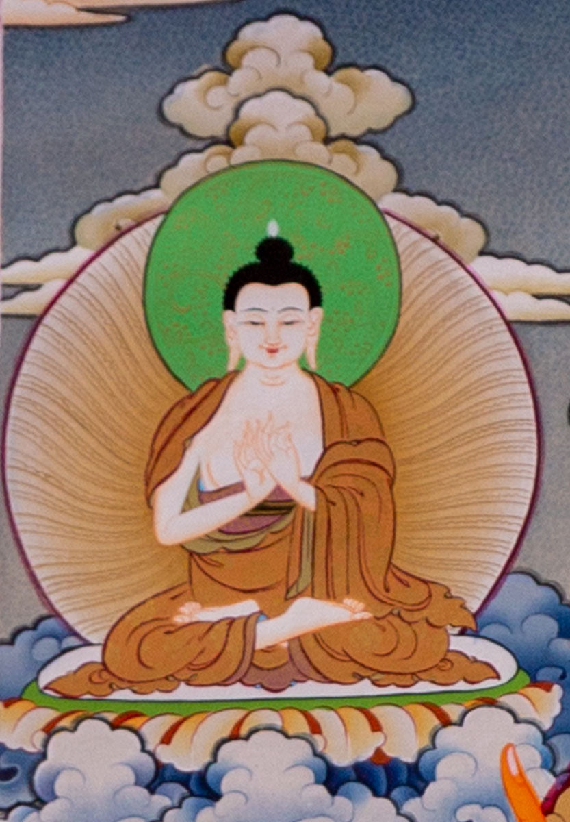 Manjushri Thangka Painting from Nepal - Lucky Thanka