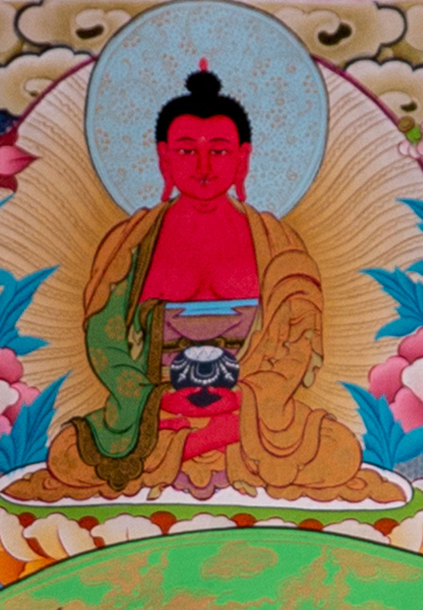 Manjushri Thangka Painting from Nepal - Lucky Thanka