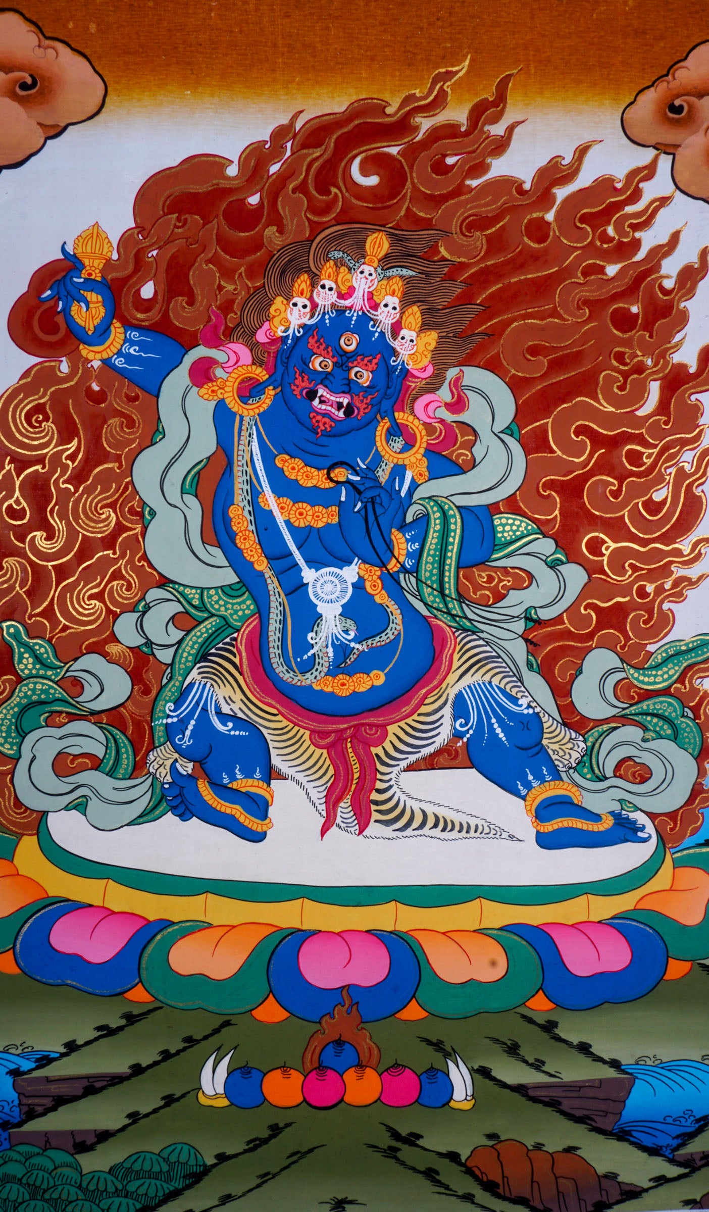 Wrathful Vajrapani Thangka - Lucky Thanka