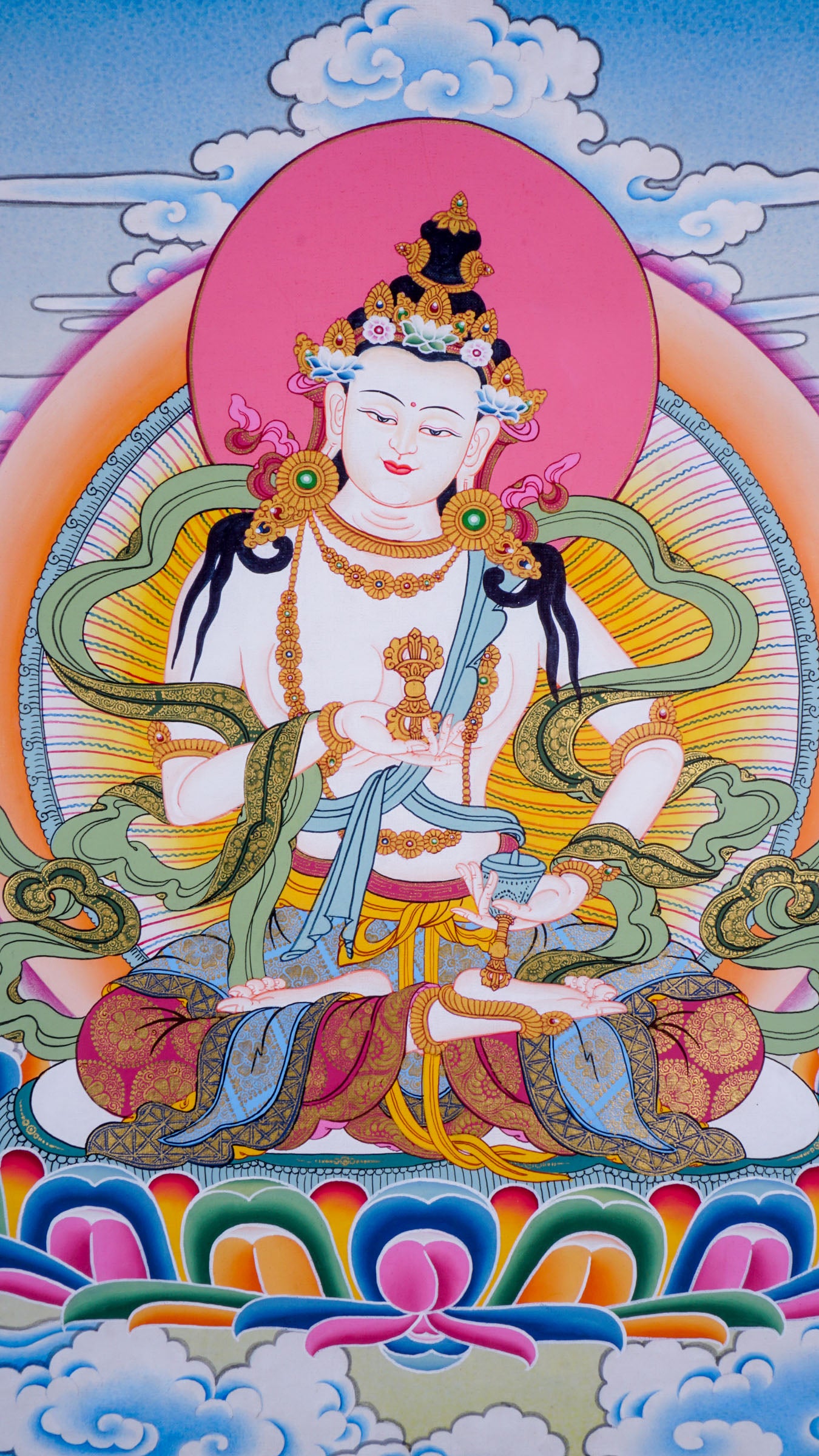 Vajrasattva Thangka - Lucky Thanka