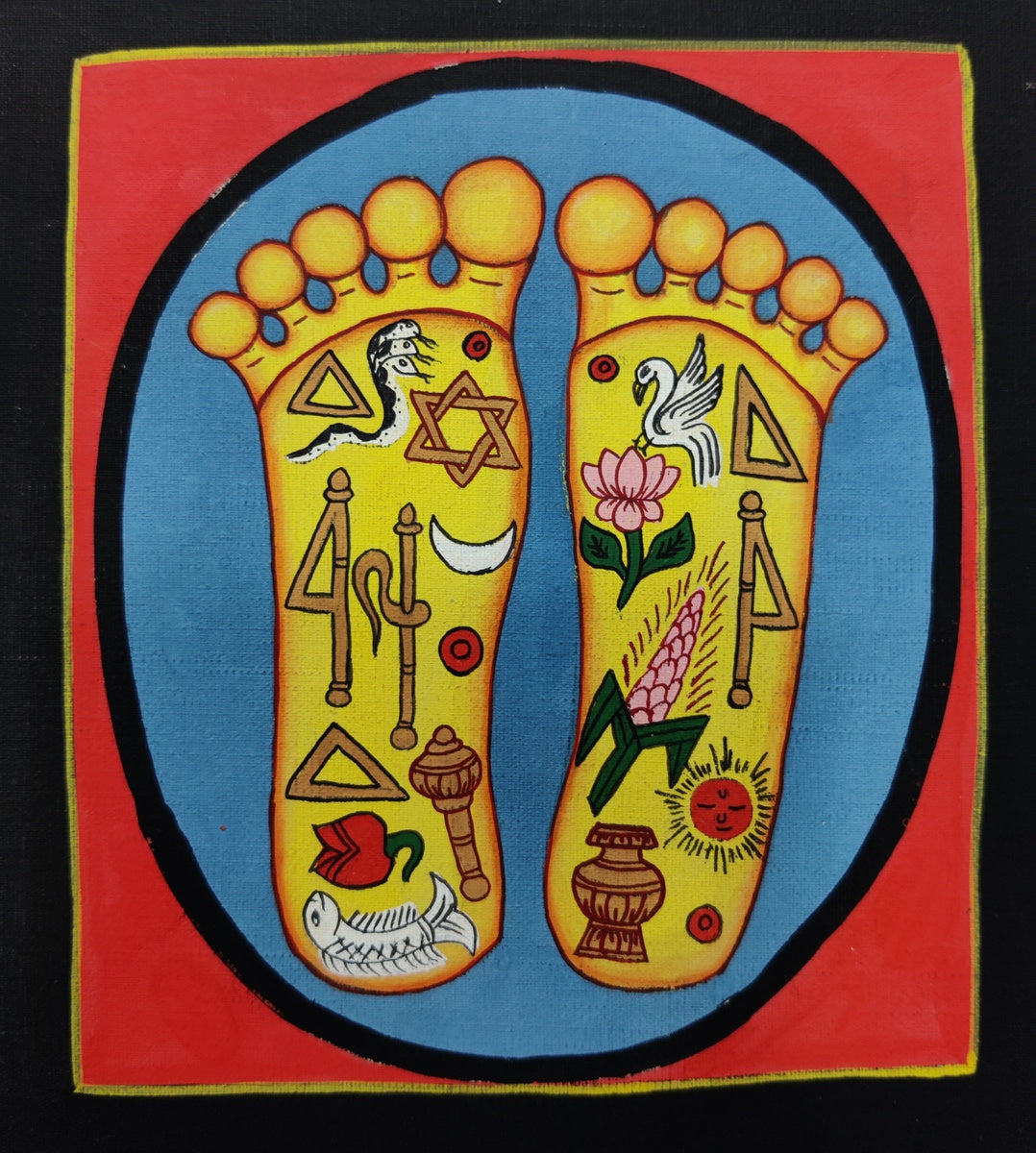 Auspicious Feet - Lucky Thanka