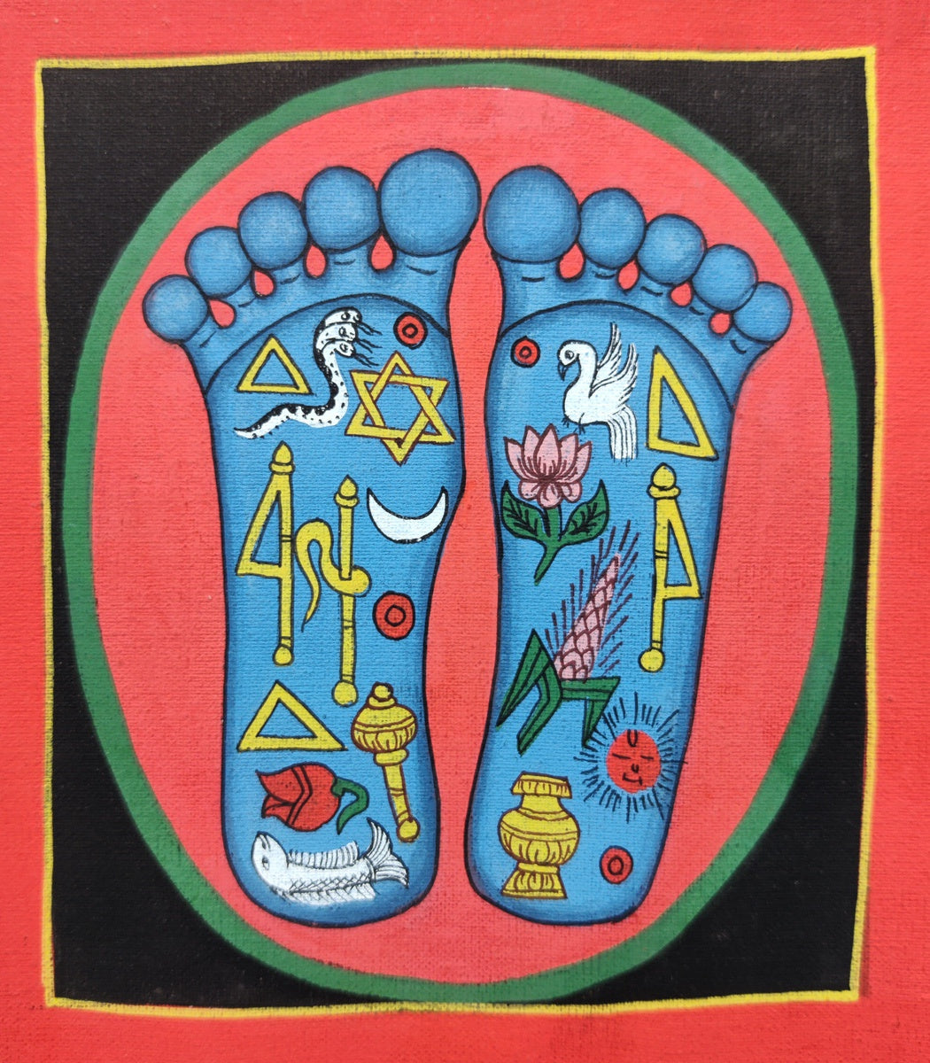 Auspicious Feet - Lucky Thanka