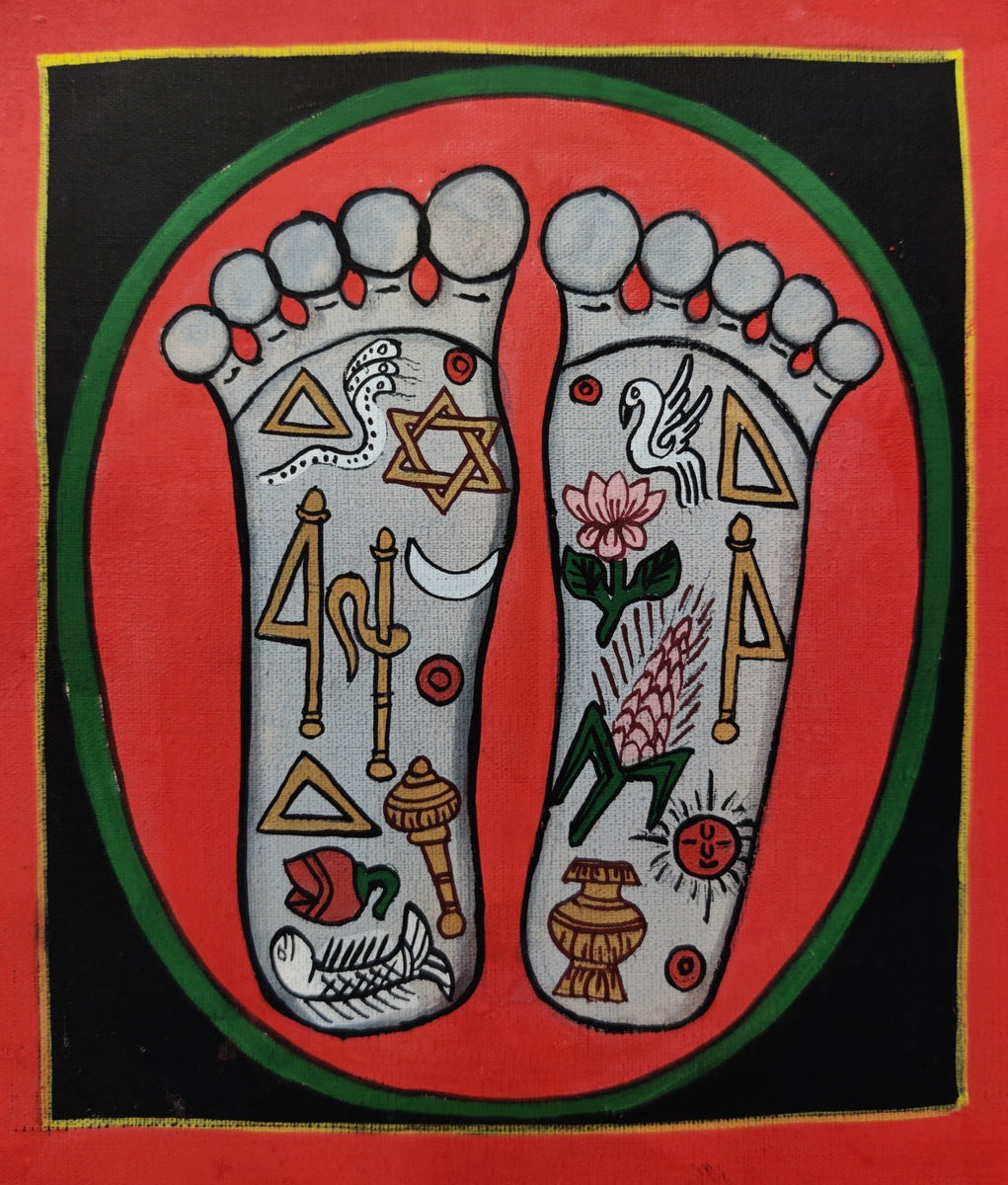 Auspicious Feet - Lucky Thanka