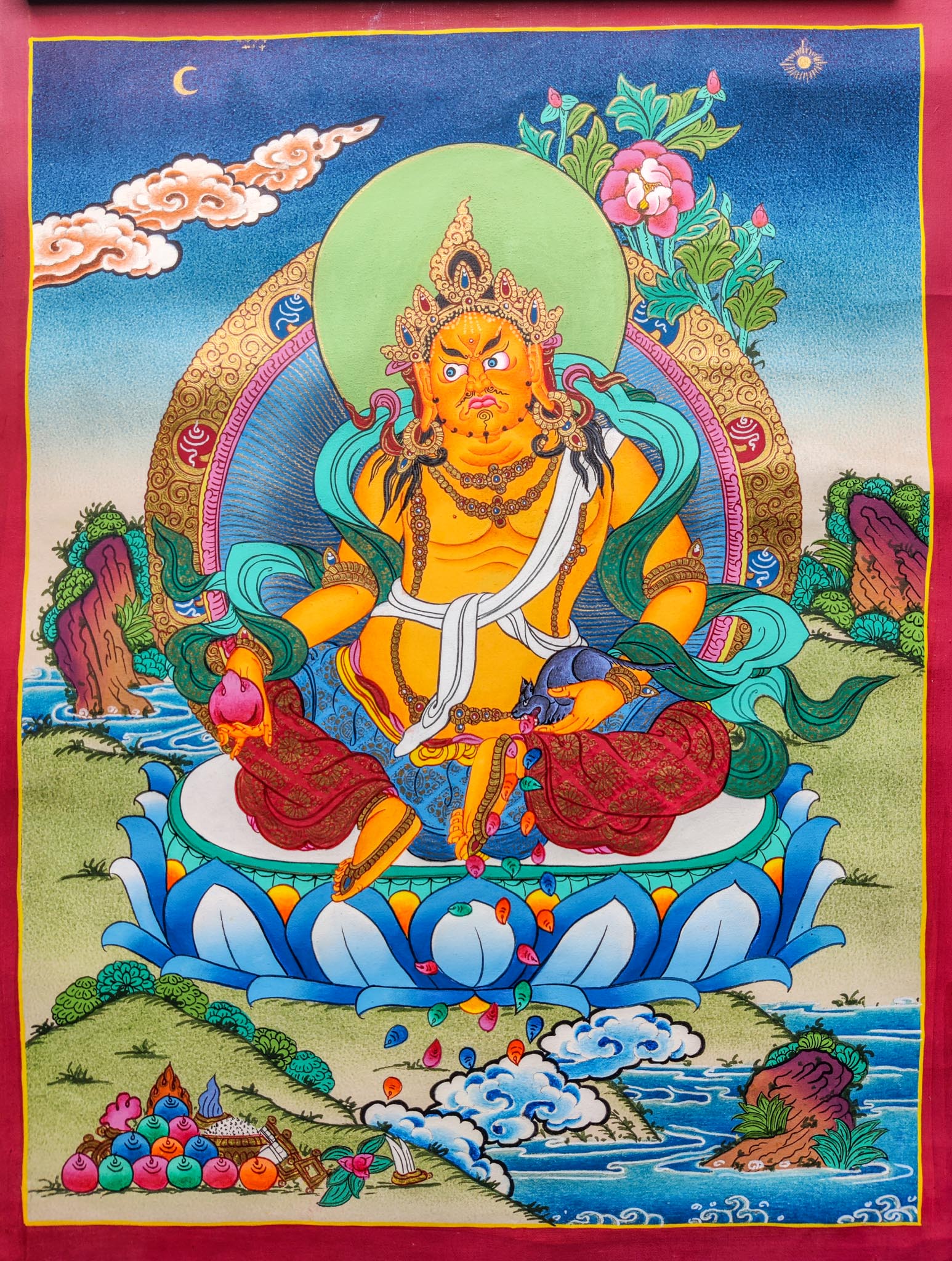 Zambala Painting - Lucky Thanka