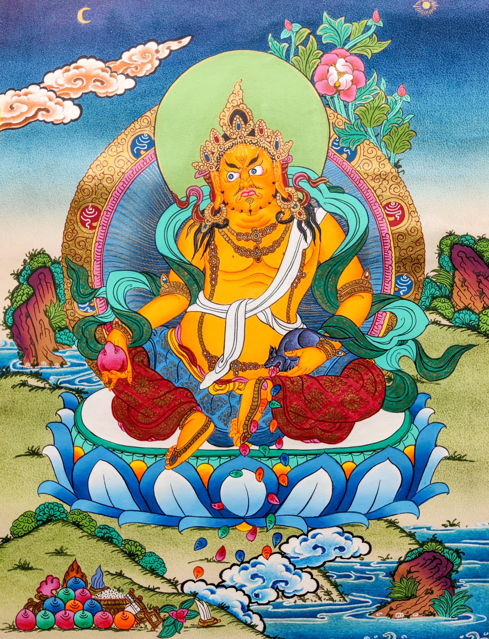 Zambala Painting - Lucky Thanka