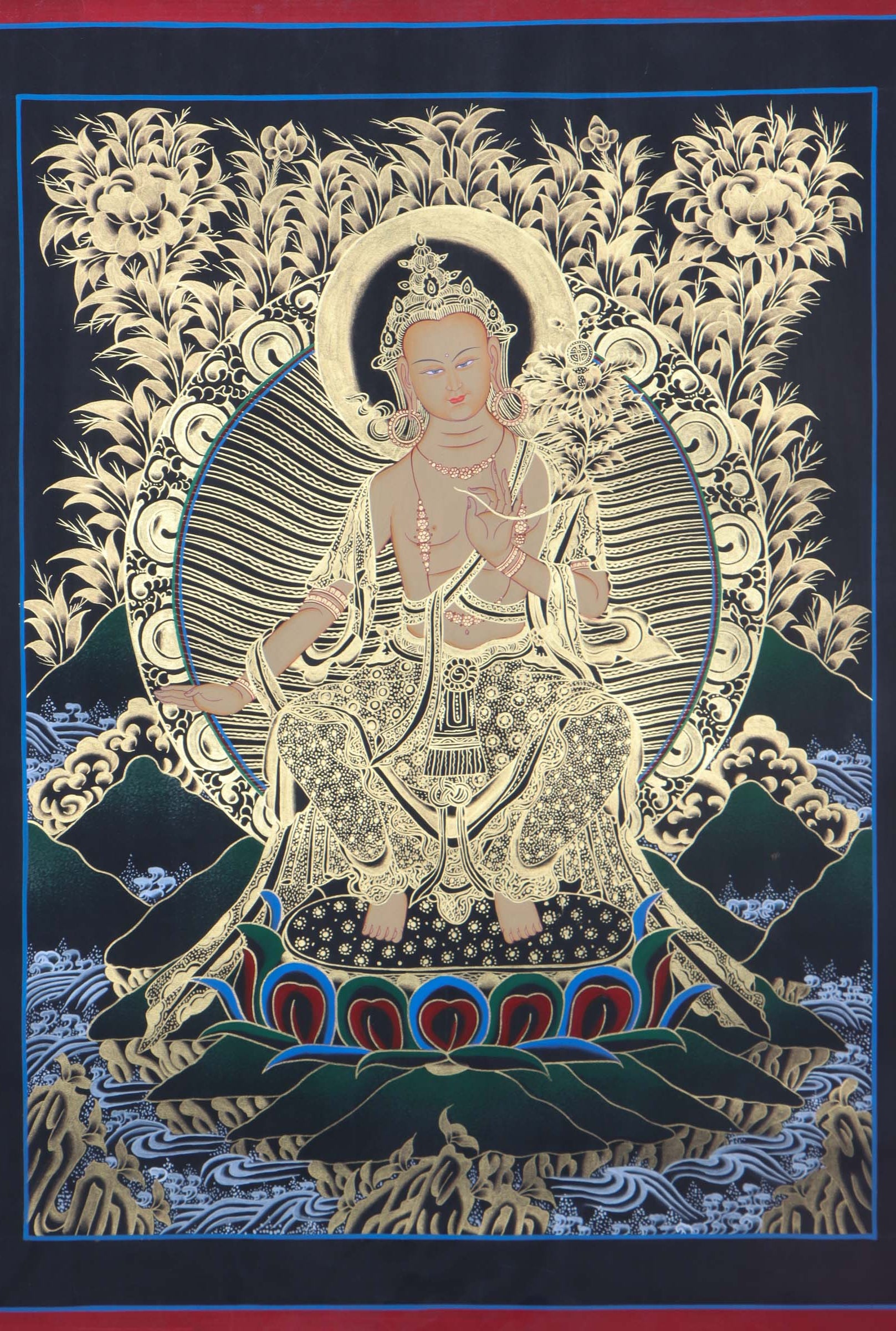 Maitreya Buddha Thangka Painting - Lucky Thanka