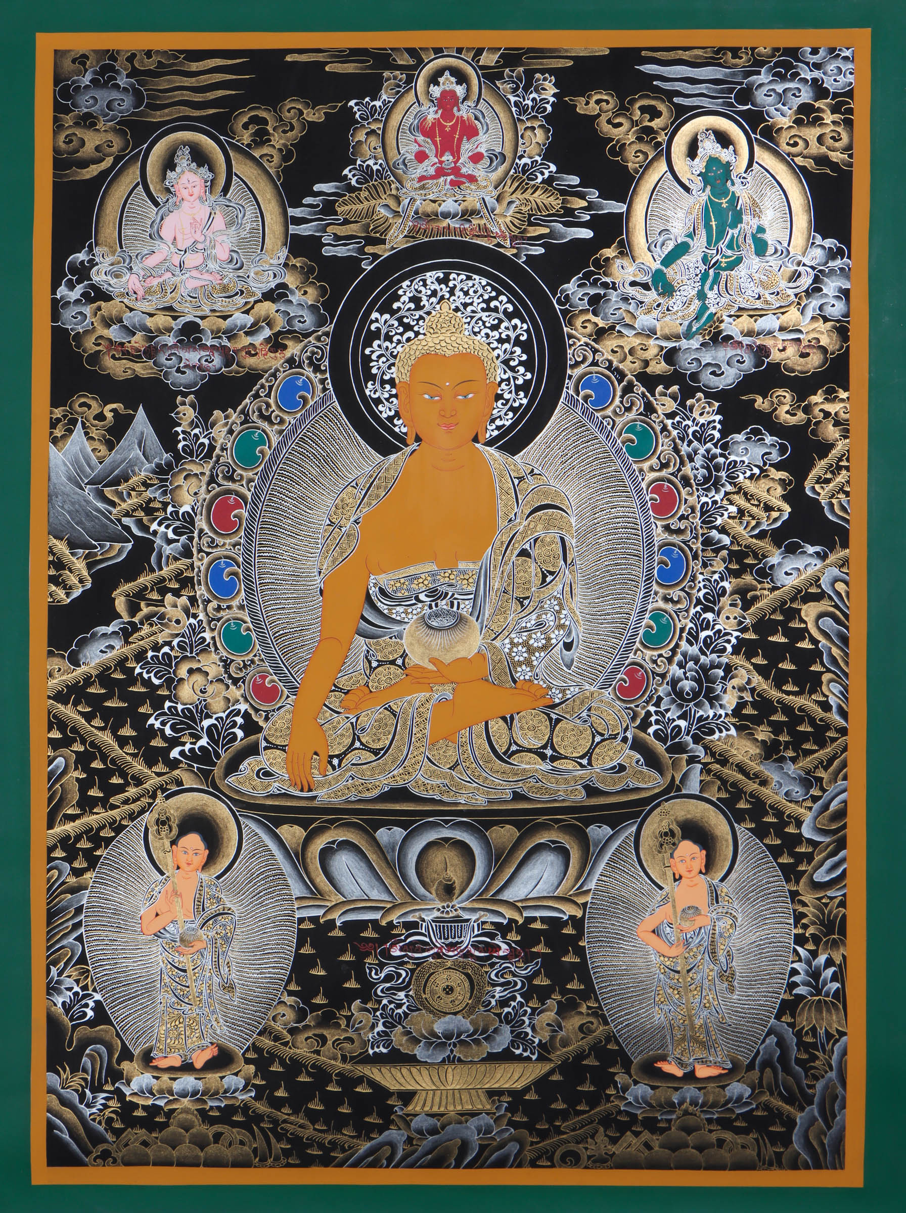 Shakyamuni Buddha with Tara thangka painting - Lucky Thanka
