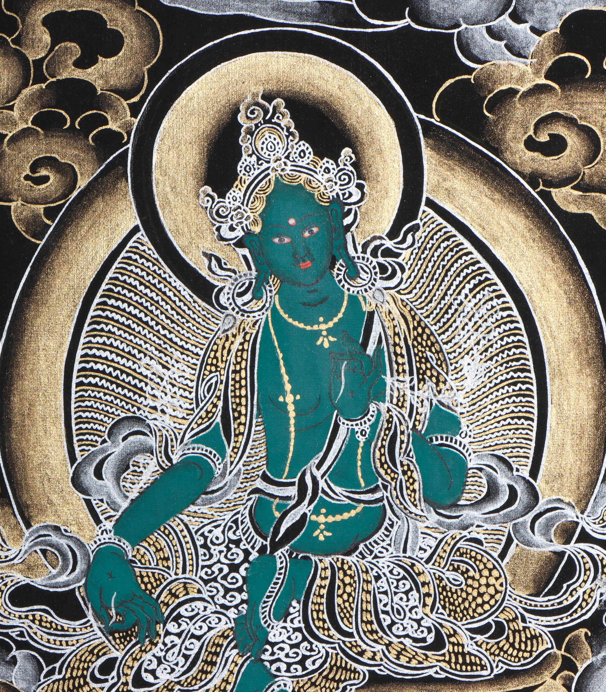 Shakyamuni Buddha with Tara thangka painting - Lucky Thanka
