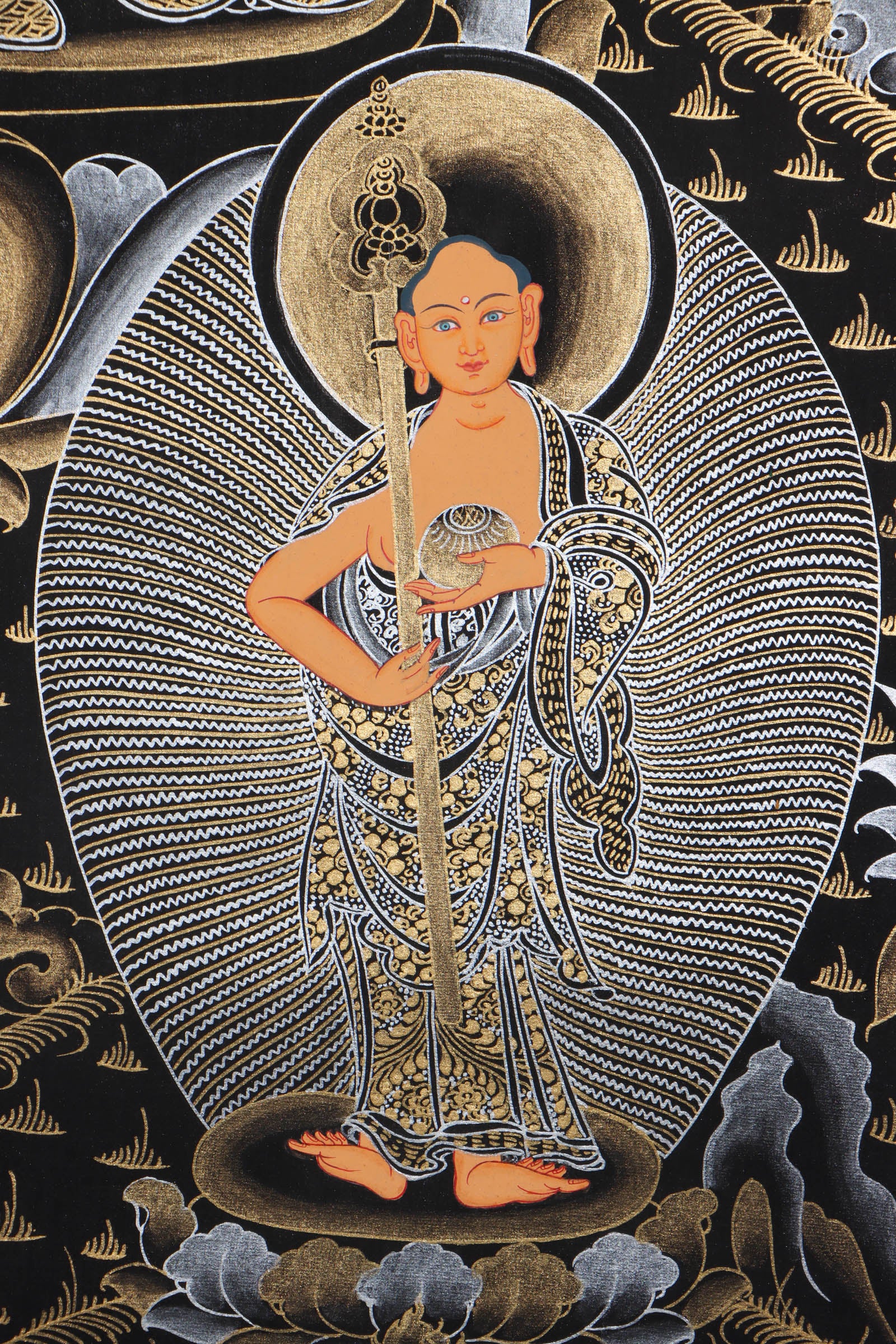 Shakyamuni Buddha with Tara thangka painting - Lucky Thanka