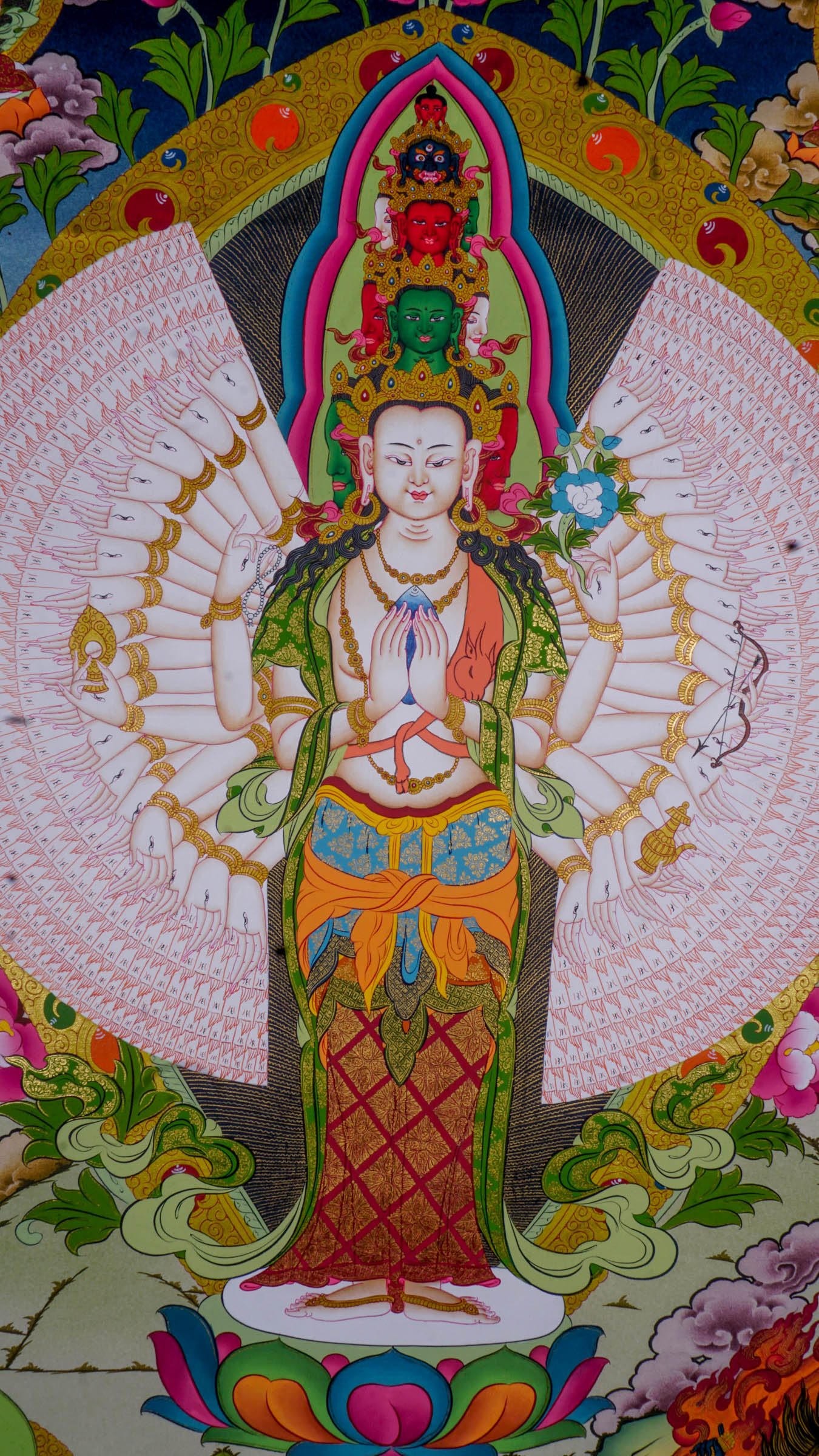 High Quality Avalokiteshvara - Lucky Thanka