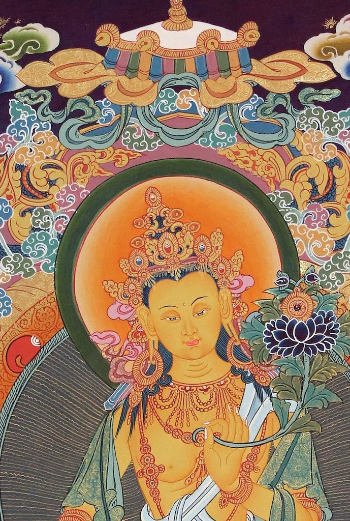 Maitreya Buddha Thangka - Lucky Thanka