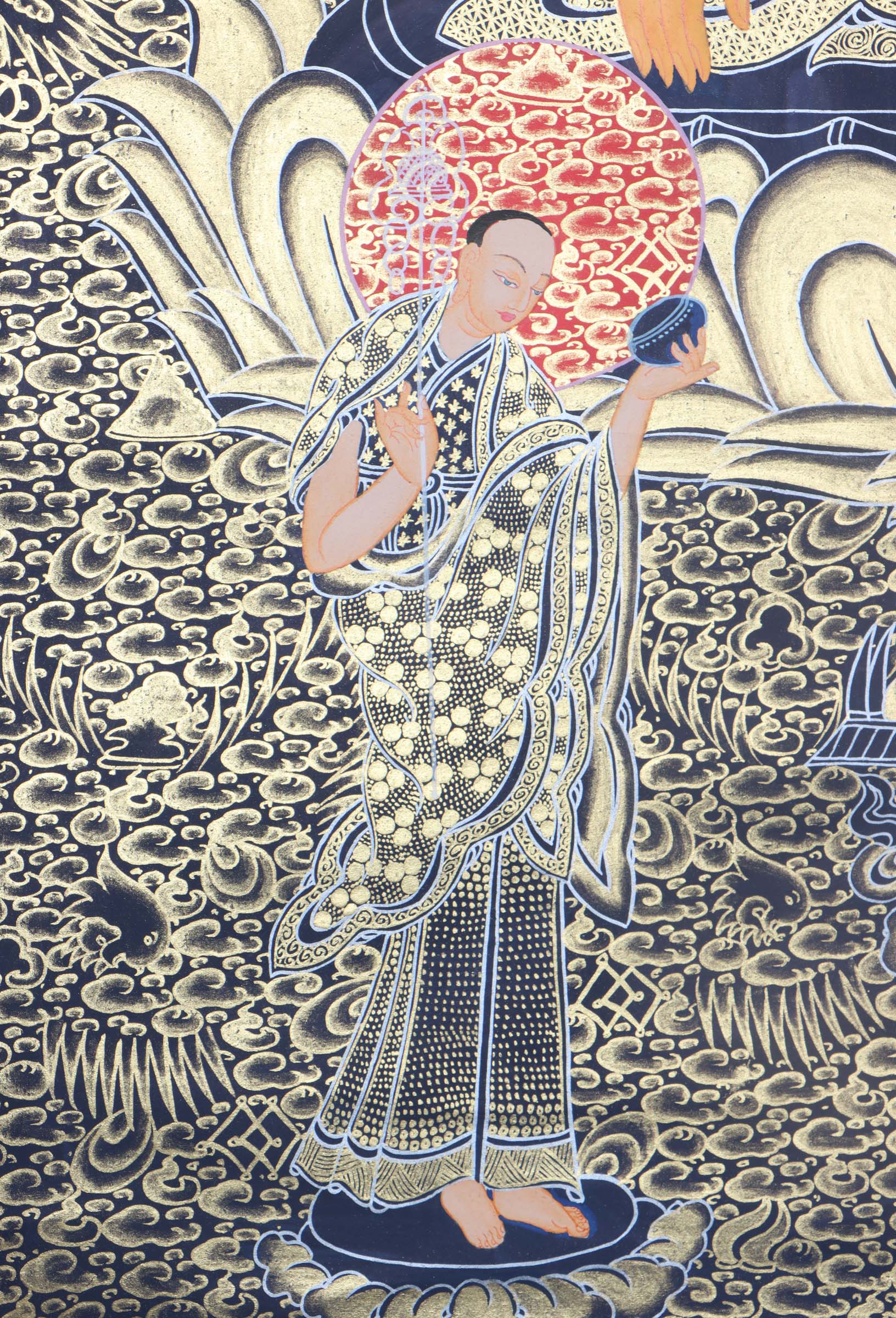 Handpainted Shakyamuni Buddha Thangka - Lucky Thanka