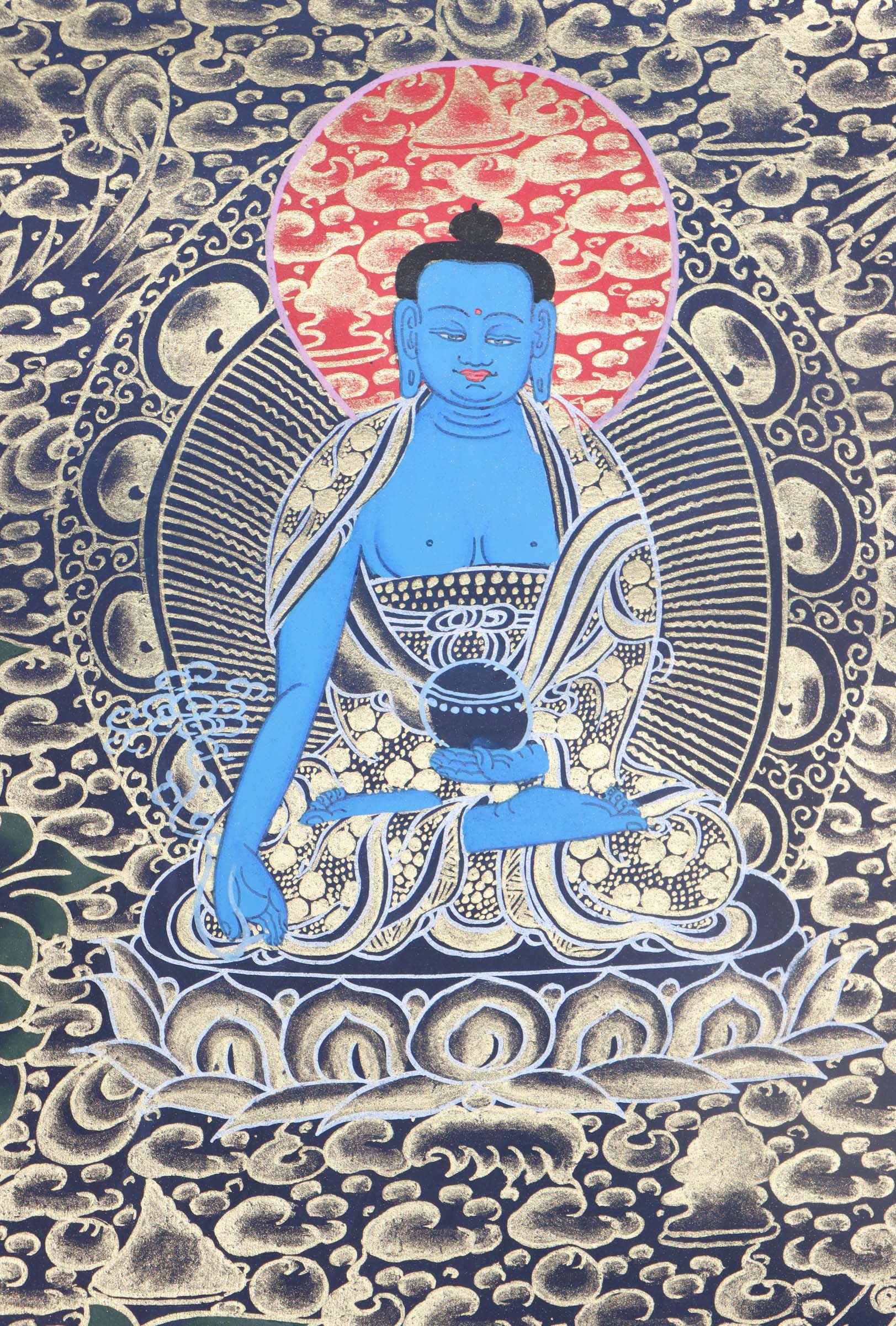 Handpainted Shakyamuni Buddha Thangka - Lucky Thanka