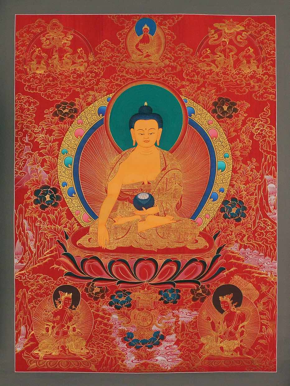 Tibetan Thangka Painting of Shakyamuni Buddha - Lucky Thanka