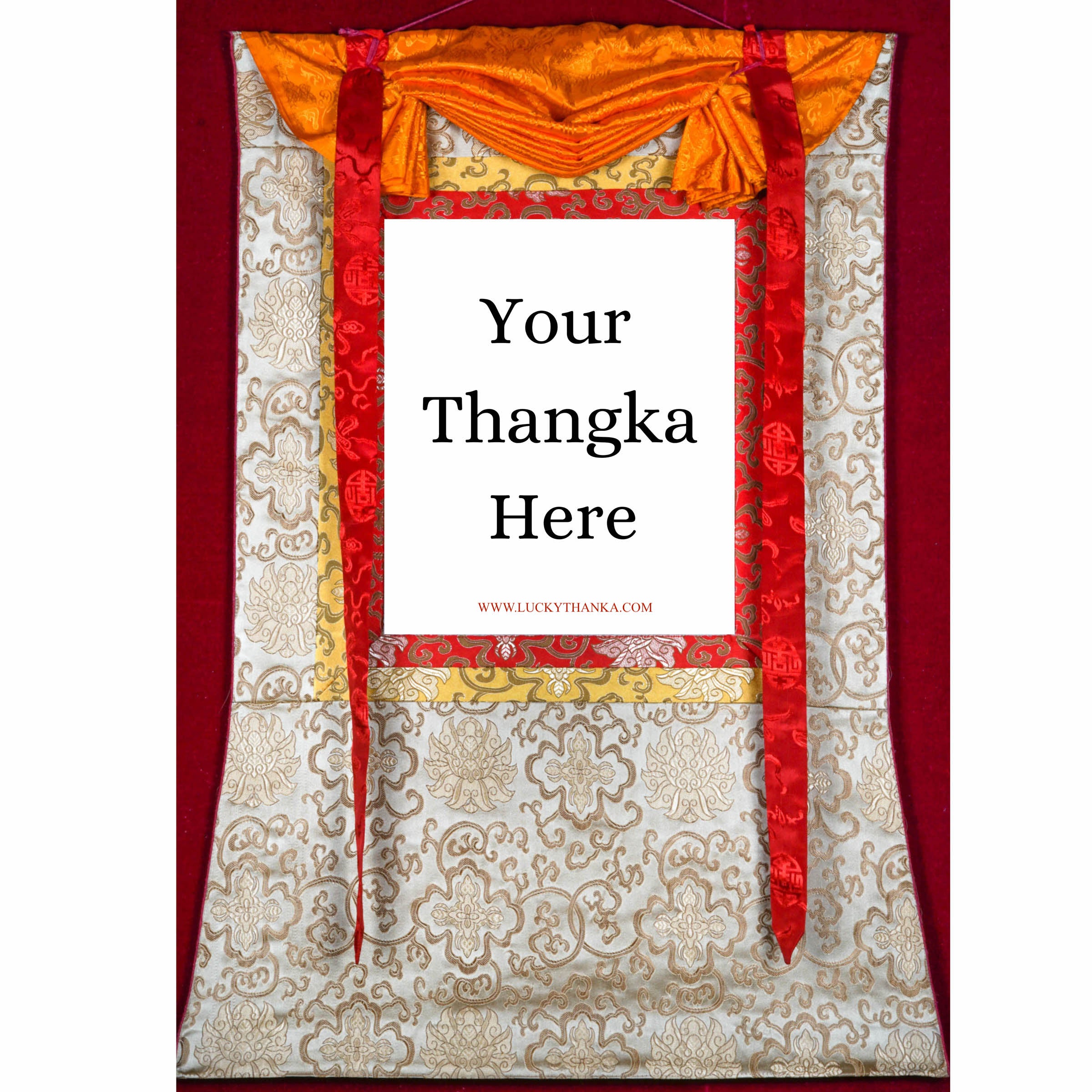 Silver Color Thangka Brocade