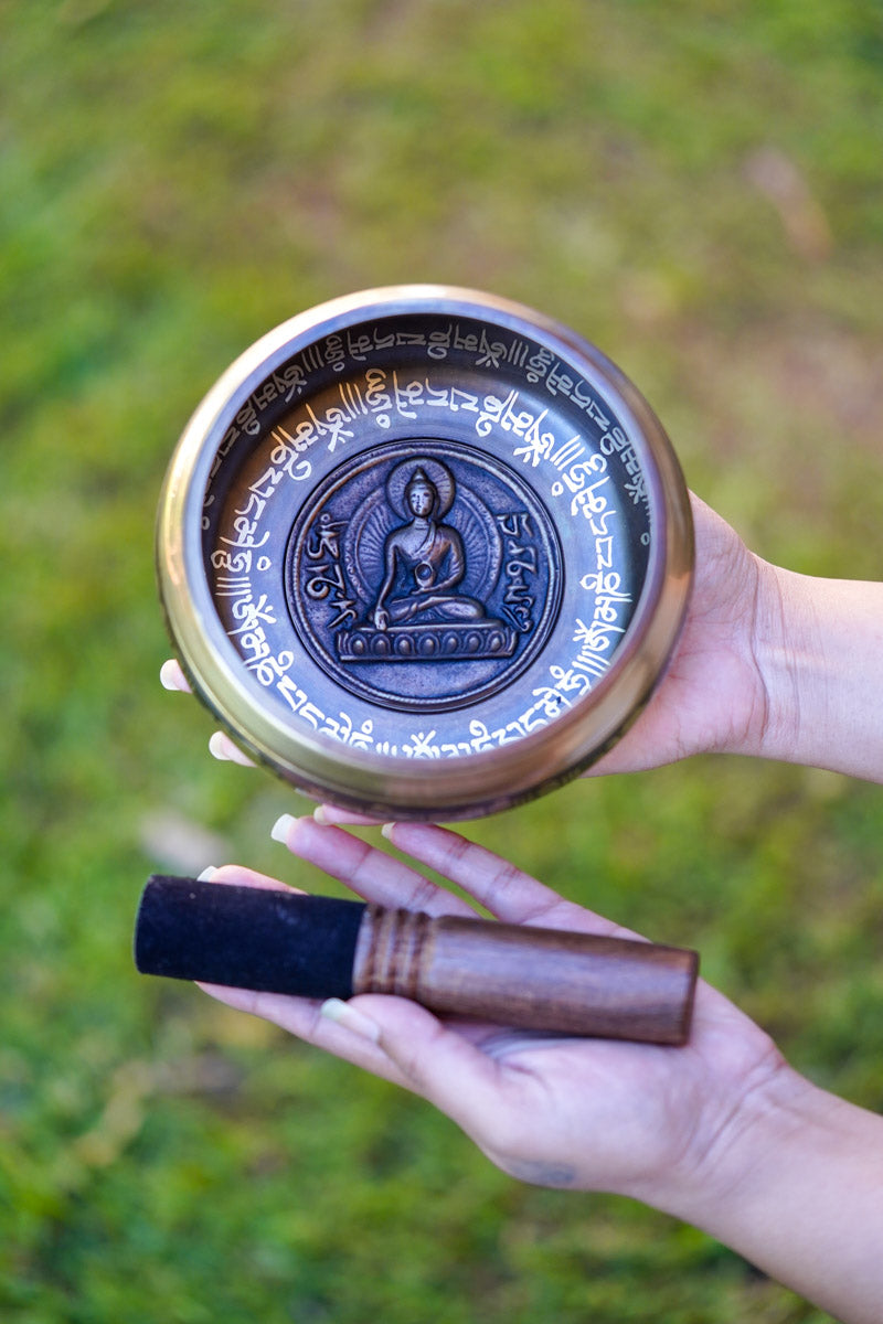 Singing Bowl with Buddha - Lucky Thanka