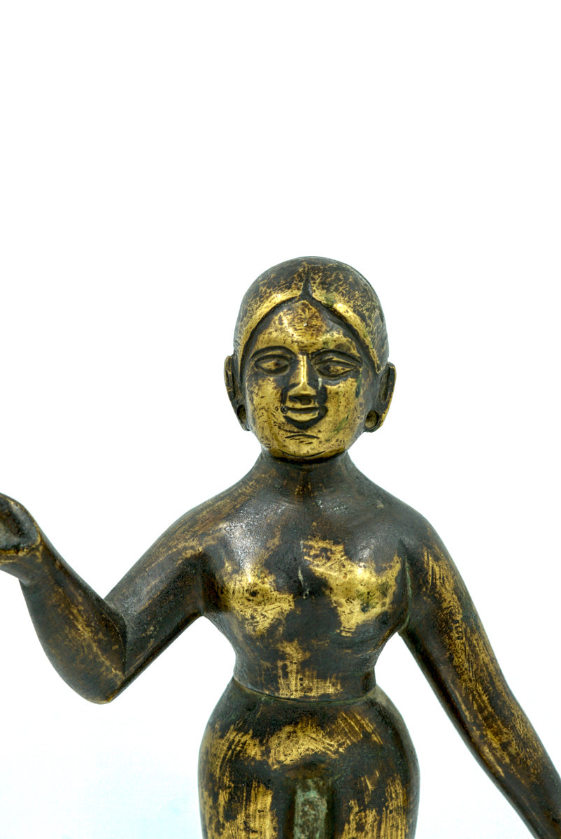 Vintage Bronze Statue of Standing Woman - Lucky Thanka