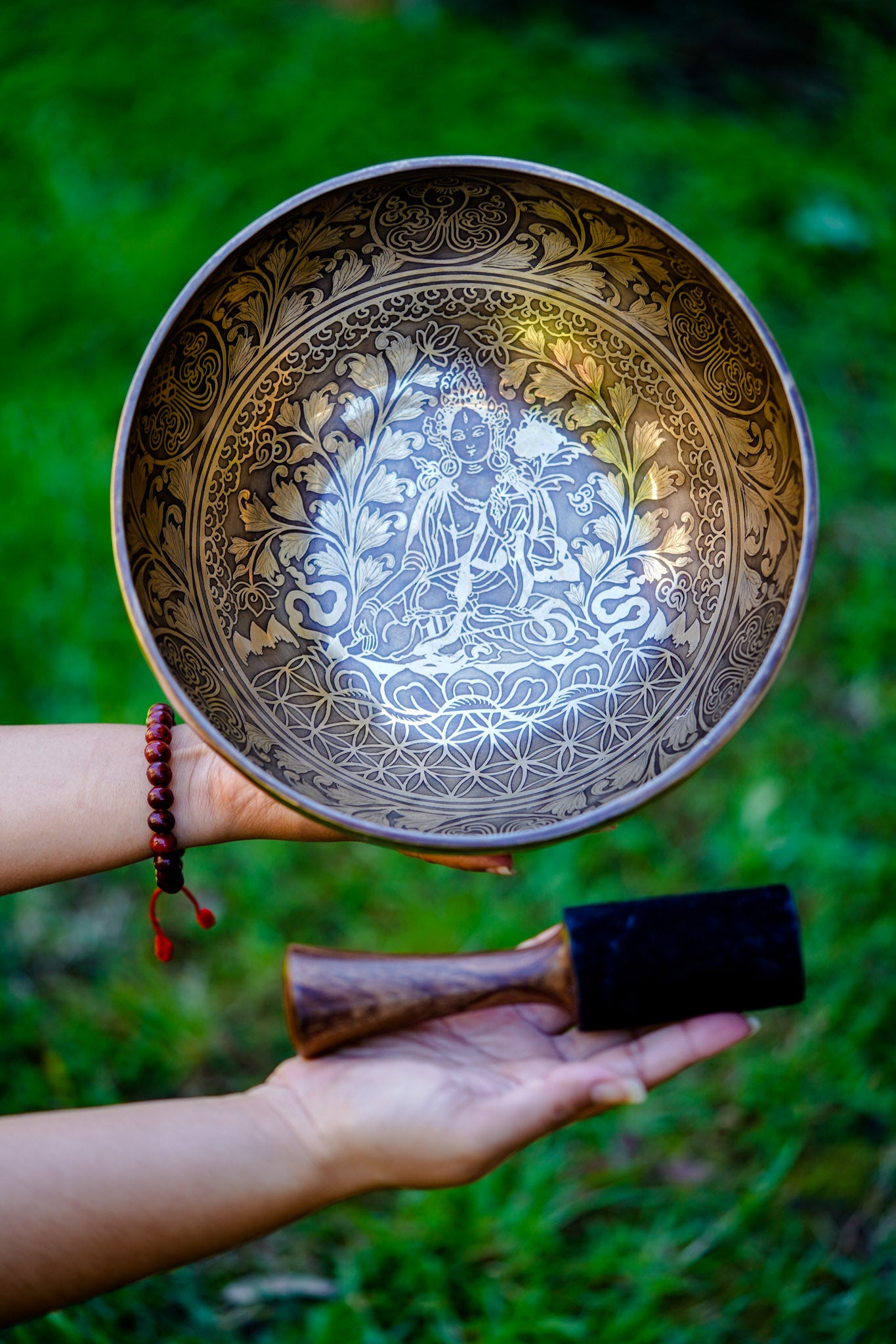White Tara Singing Bowl - Lucky Thanka