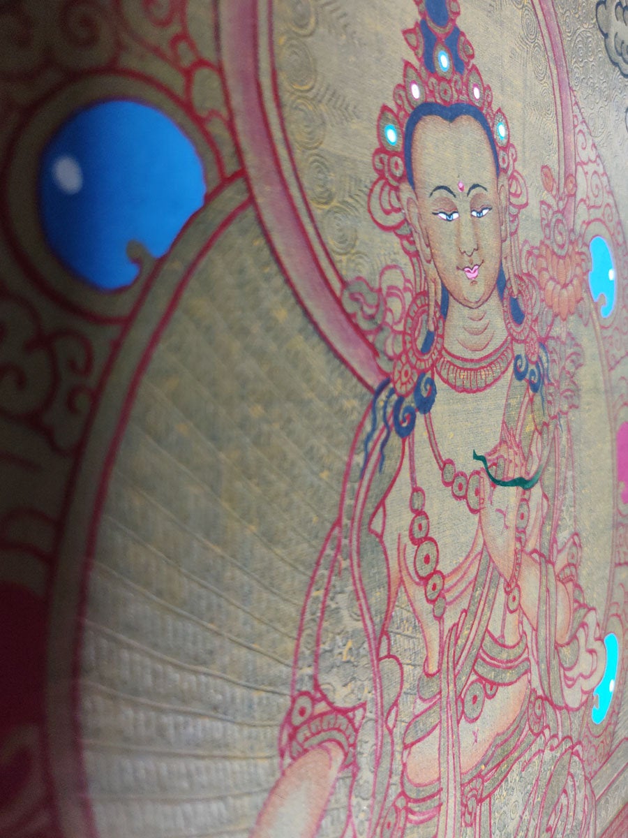 Future Buddha, Maitreya - Lucky Thanka