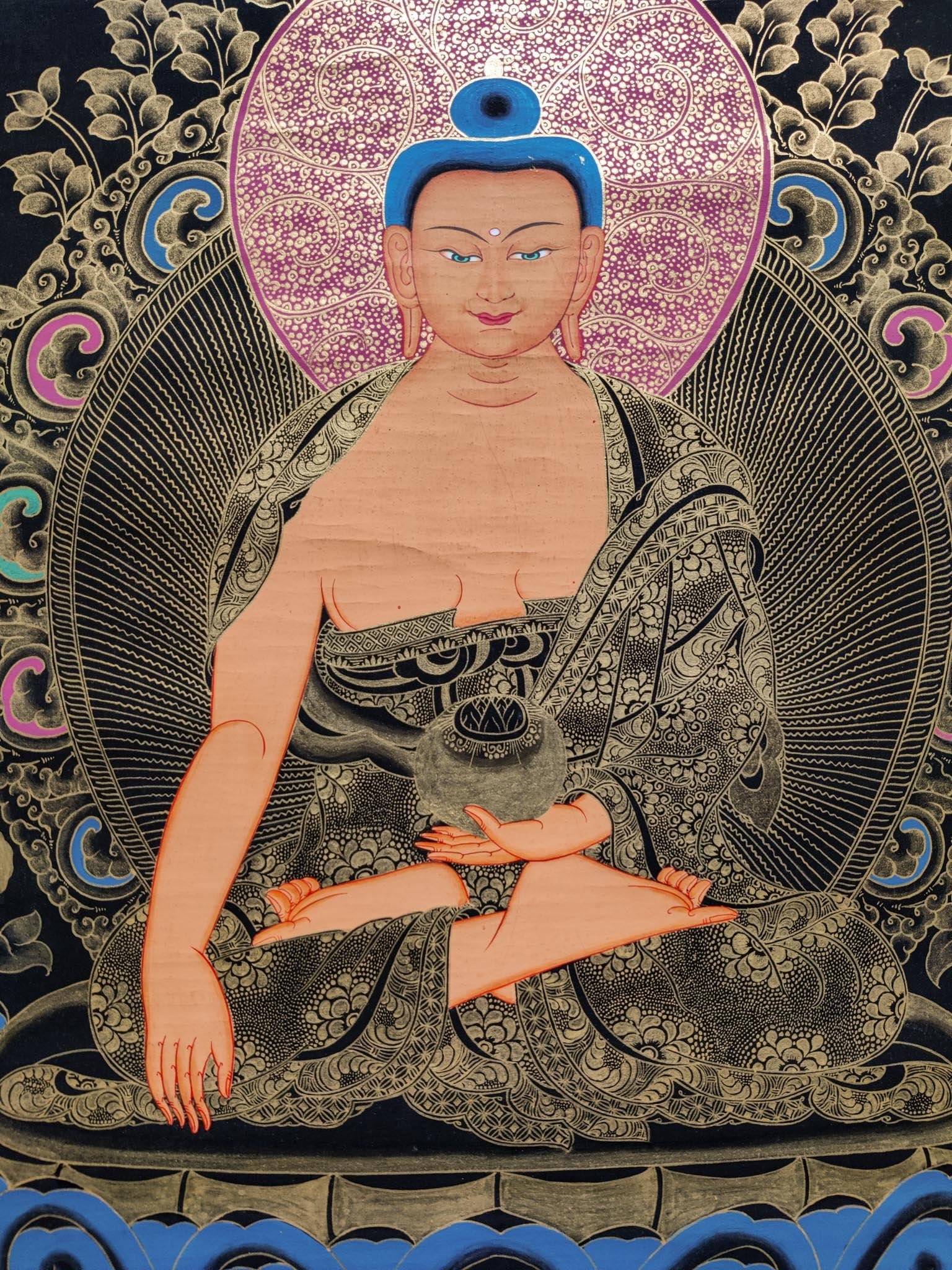 Shakyamuni Buddha Tibetan Painting - Lucky Thanka