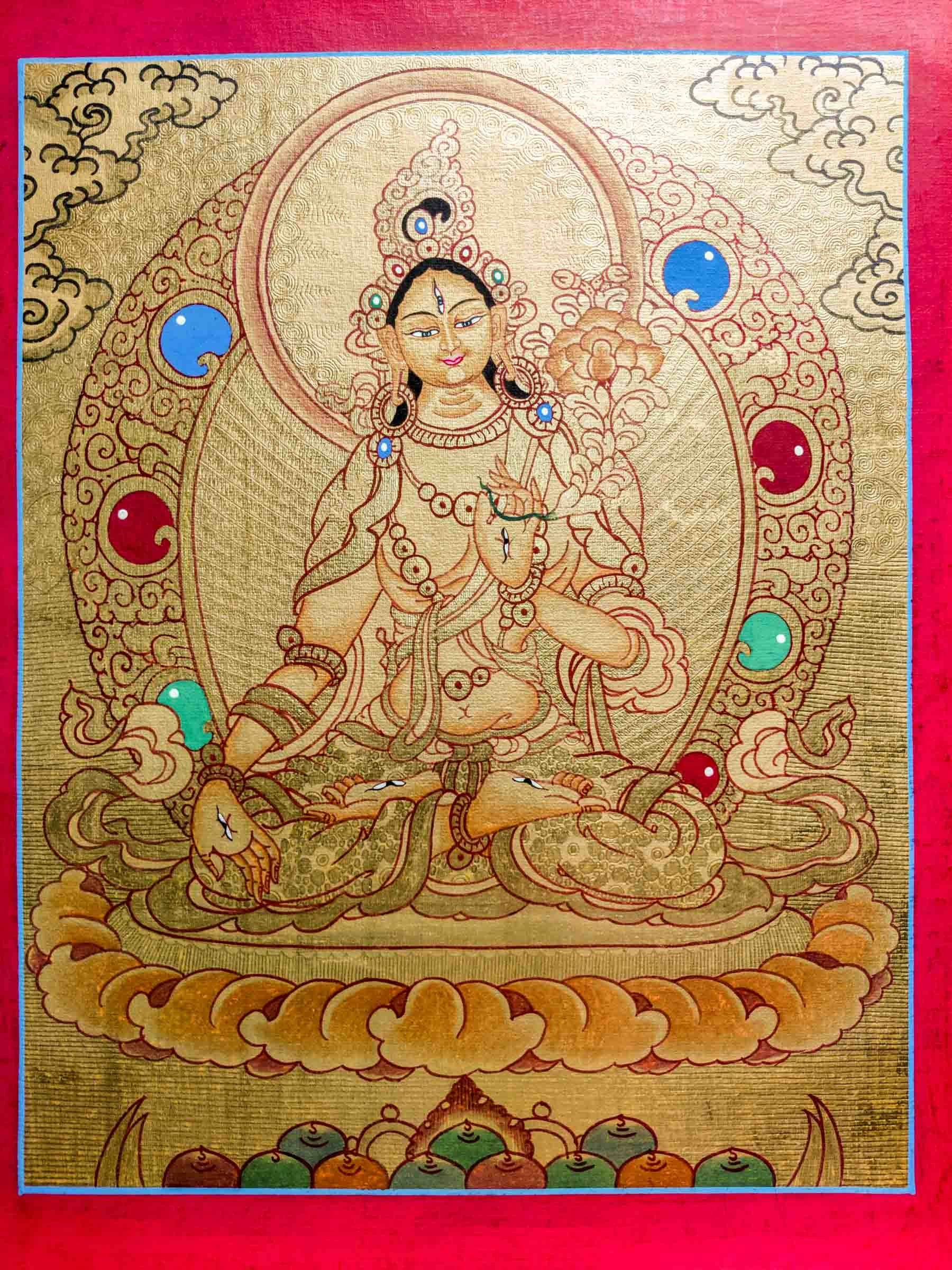 White Tara Thangka - Lucky Thanka