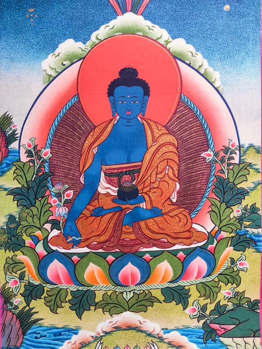 Bhaisajyaguru, Medicine Buddha - Lucky Thanka