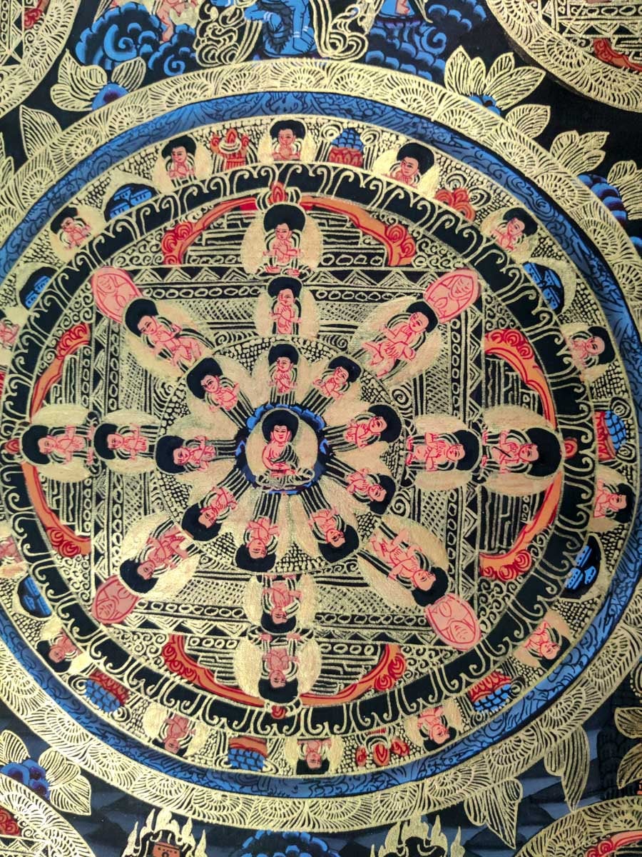 Old Thangka of Buddha Mandala - Lucky Thanka