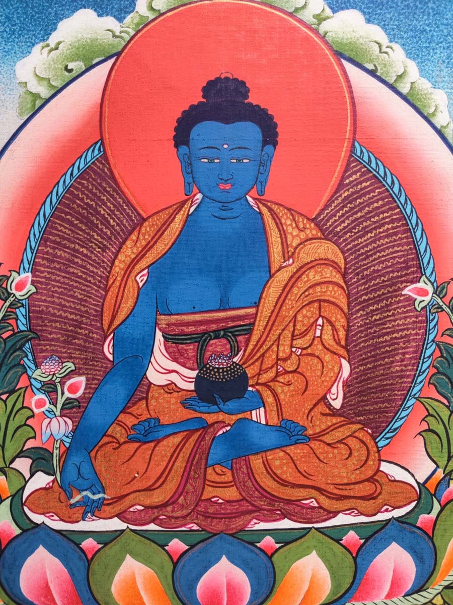 Bhaisajyaguru, Medicine Buddha - Lucky Thanka