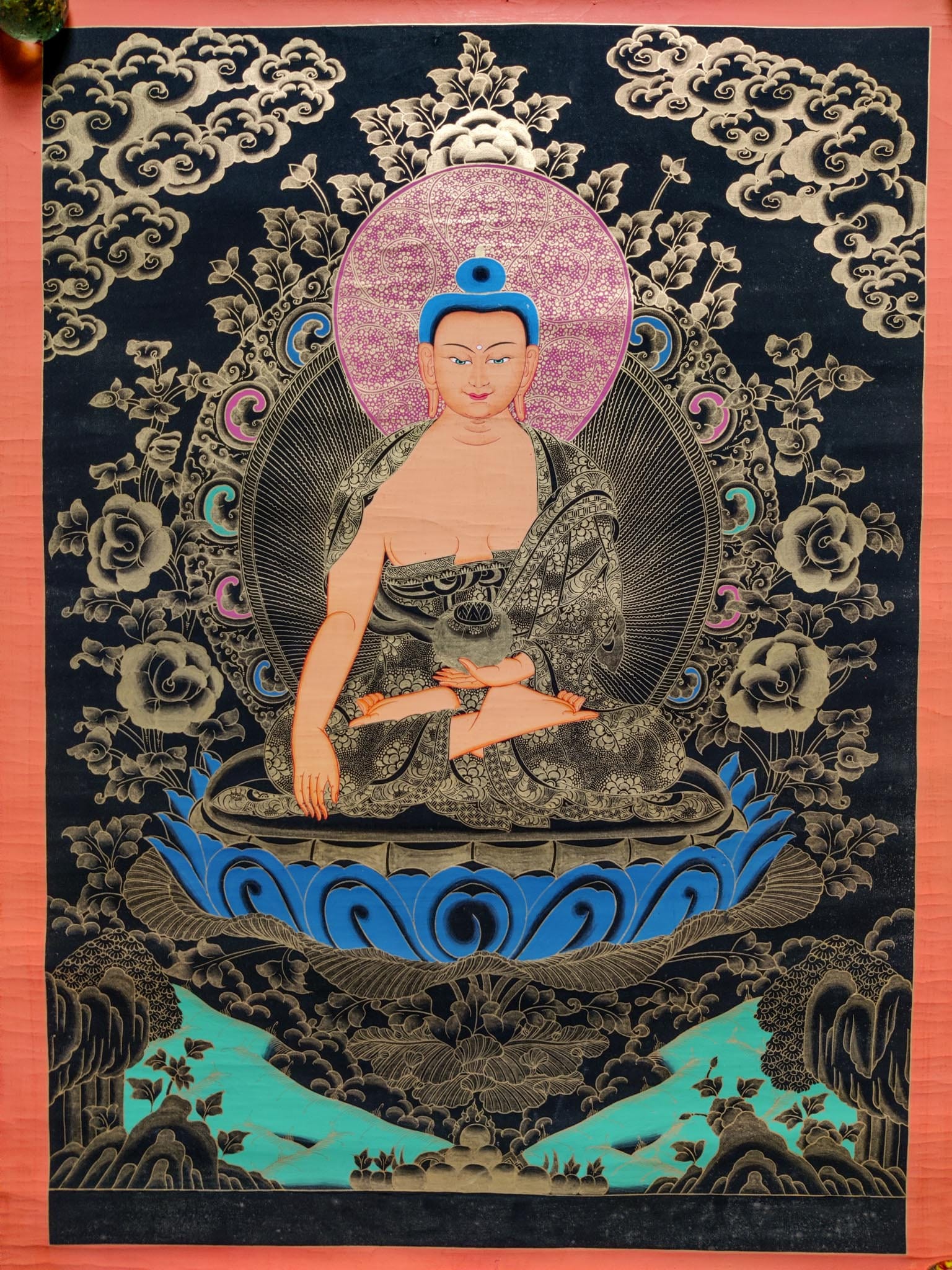 Shakyamuni Buddha Tibetan Painting - Lucky Thanka