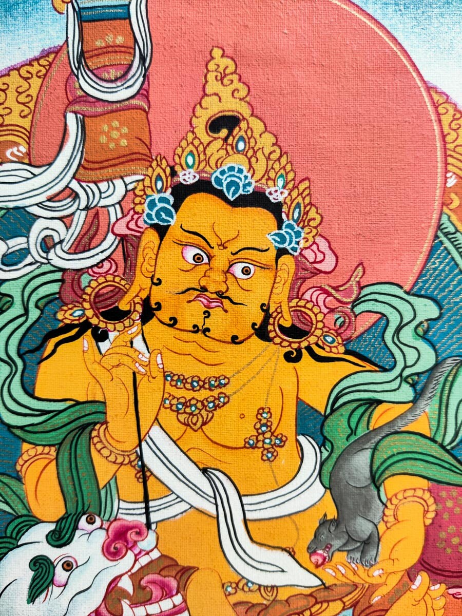 Small size - Zambala Thangka - Lucky Thanka