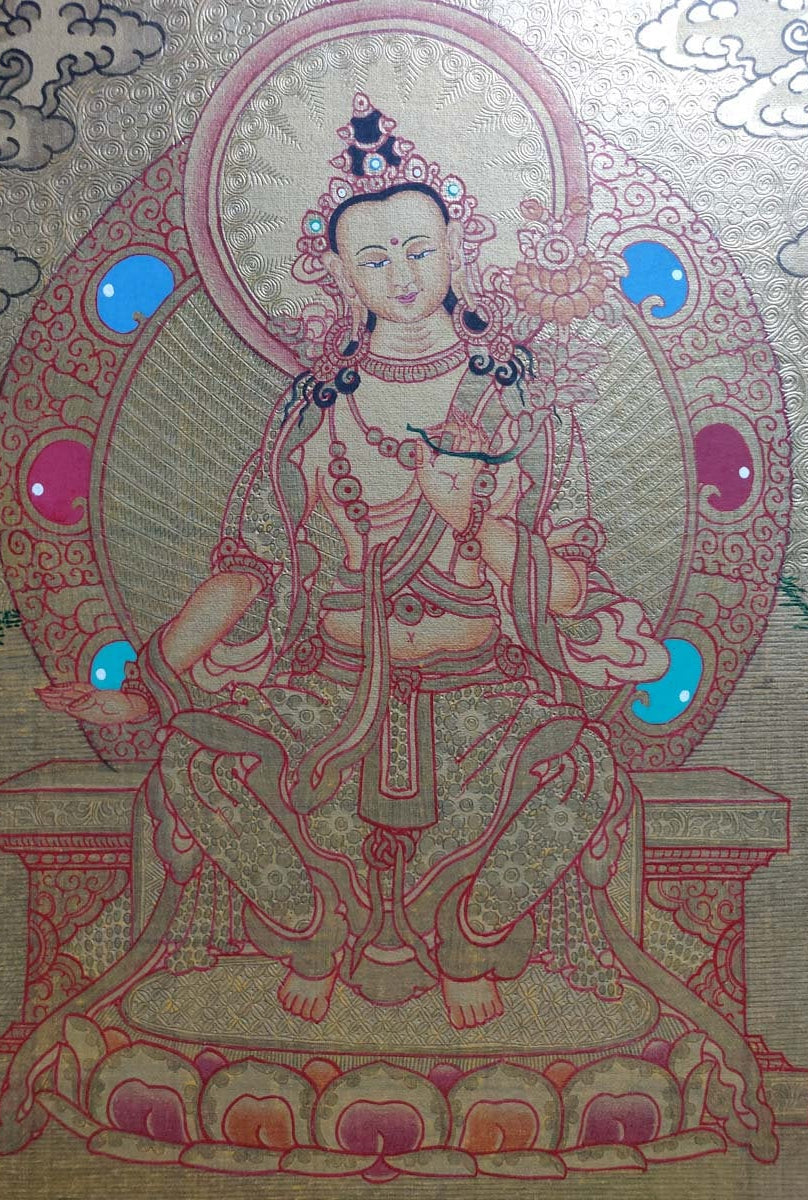 Future Buddha, Maitreya - Lucky Thanka