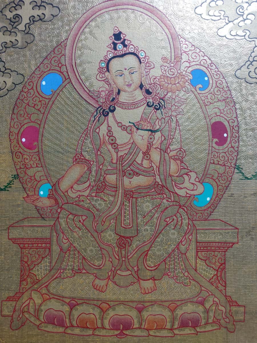 Future Buddha, Maitreya - Lucky Thanka