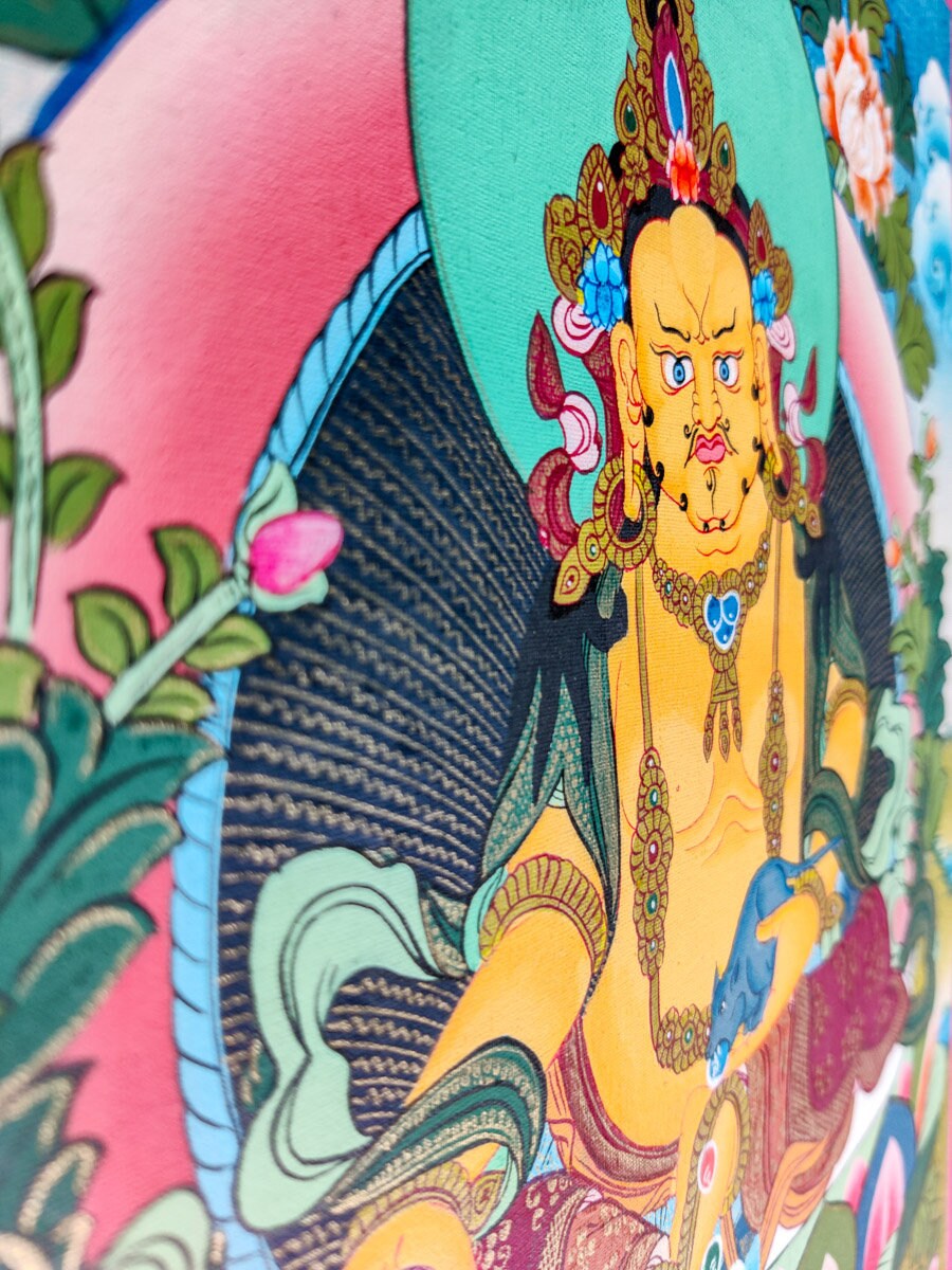 Dzambala Thangka art - Lucky Thanka