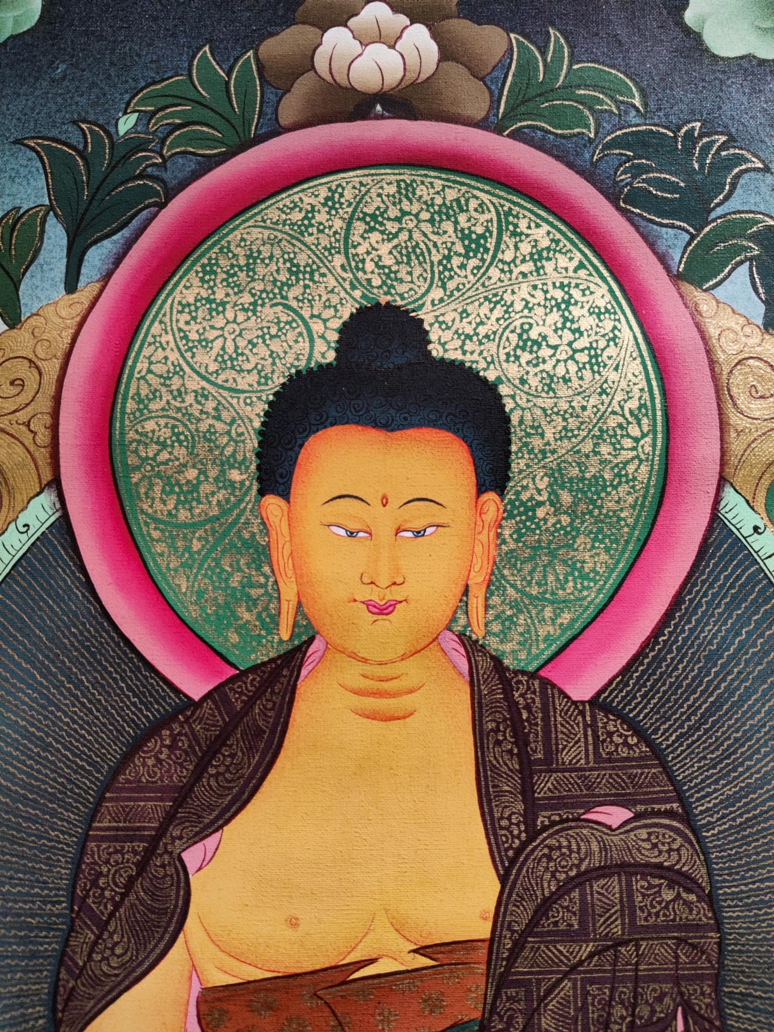 Shakyamuni Buddha from Nepal - Lucky Thanka