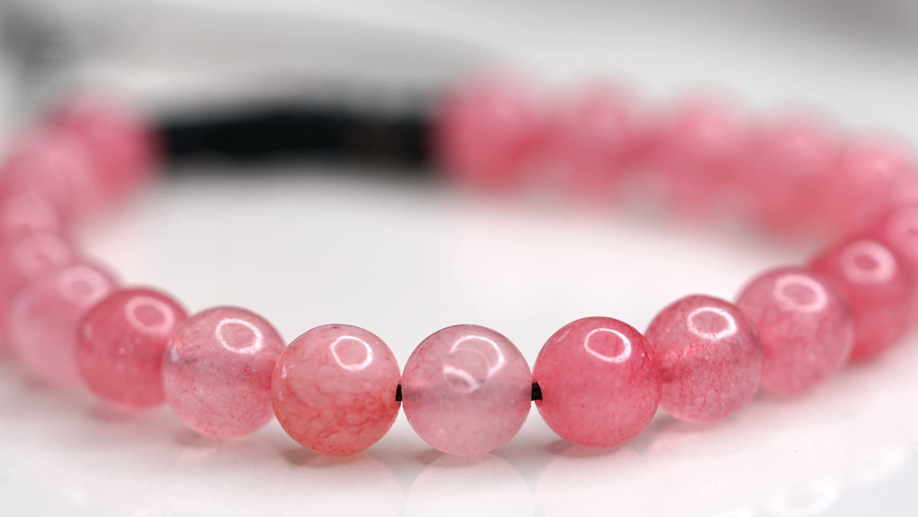 Pink Opal Natural Stone Bracelet | Handmade from Nepal - Lucky Thanka